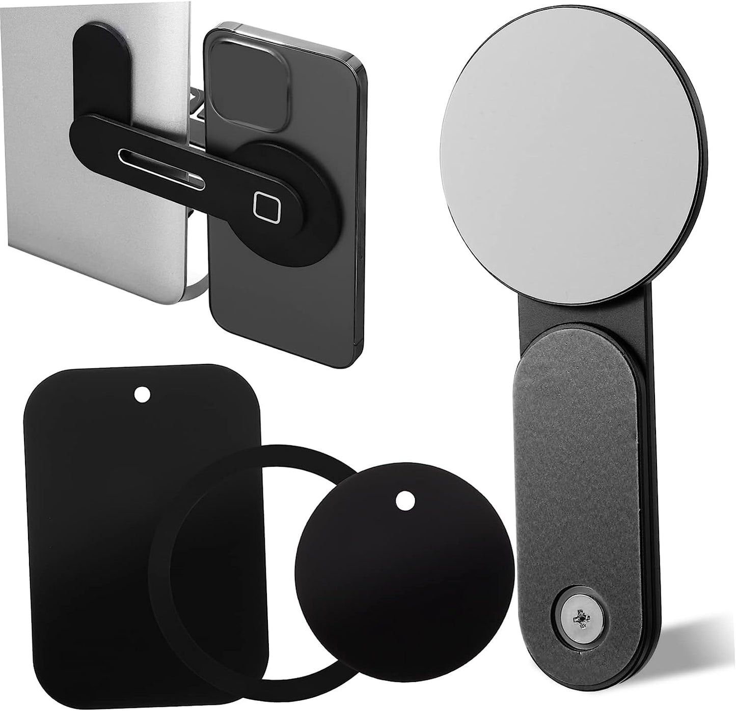 UKCOCO 4Pcs Bracket Laptop Car Mount Desk Laptop Stand Magnetic Car Mount Mobile Phone Stand Magnetic Laptop Holder Magnetic Phone Holder for Laptop Magnetic Laptop Bracket Phone Rack UKCOCO As Shown Medium