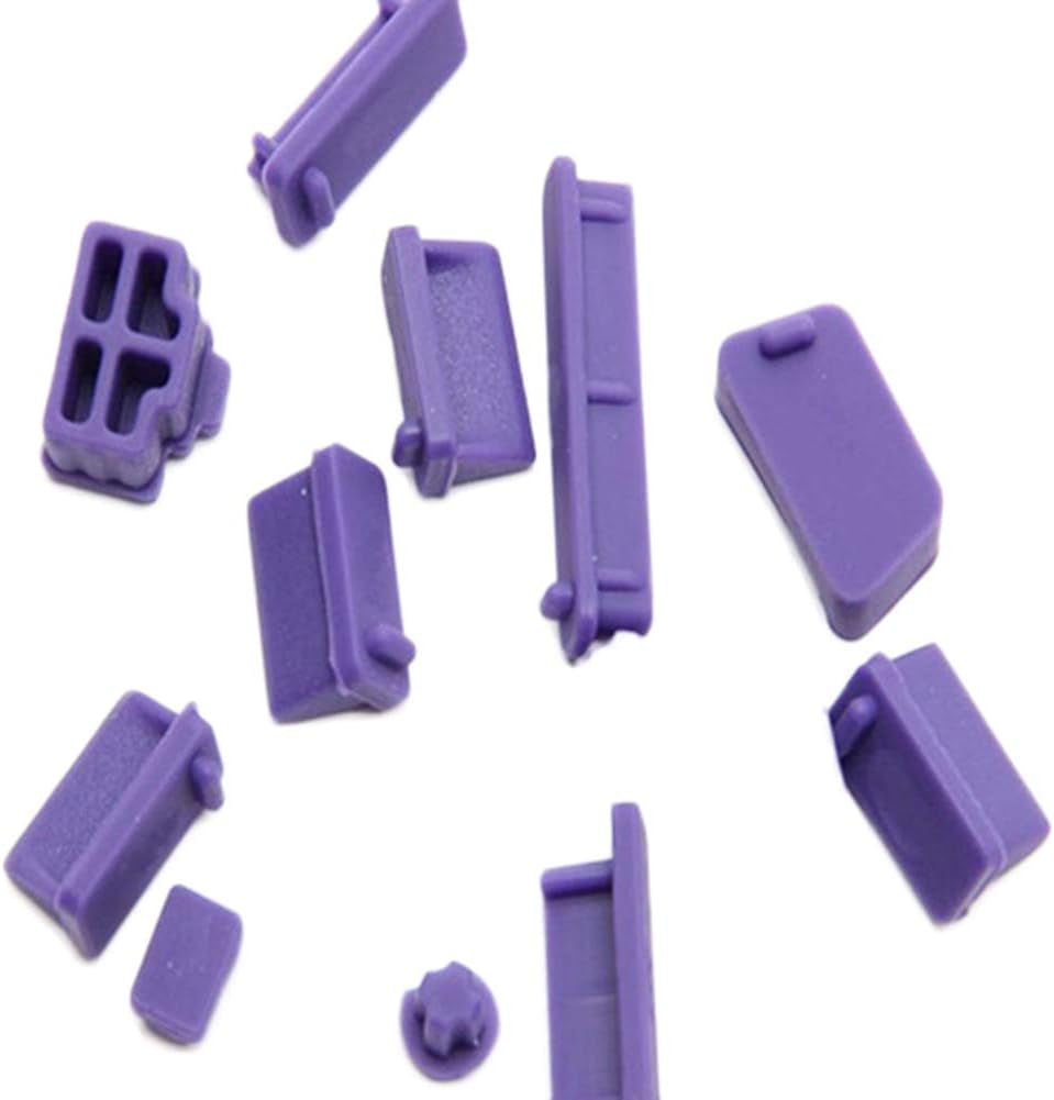 13Pcs Universal Silicone USB 2.0/3.0 Port Plug Cover Cap Female Jack Interface anti Dust Protector Compatible with Tablet PC Notebook Laptop Green Bluelanss Purple
