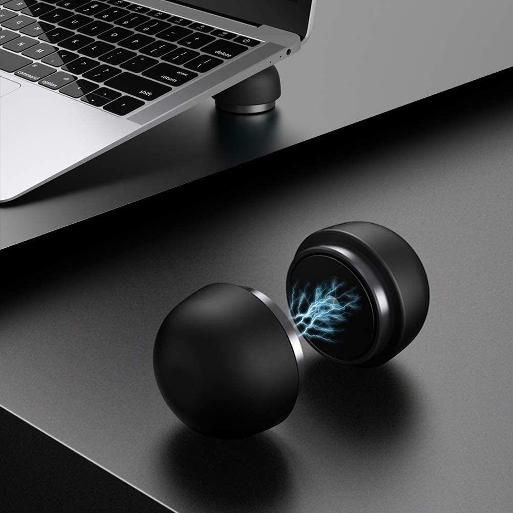 Portable Laptop Cooling Pad, Nediea Ergonomic Laptop Stand Small Invisible Cooler Ball Magnetic Foot Heat for Macbook Pro/Air, Lenovo,12-17 Inches Tablet&Laptop (Black) PAIFAN