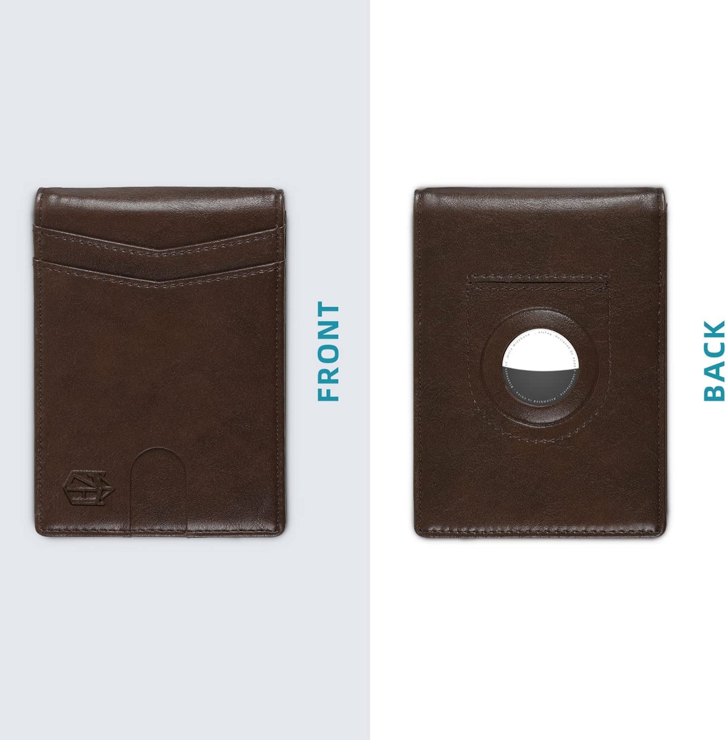 Zitahli Slim Wallet with Air Tag Holder, 12 Slots Vegan Leather Wallet with RFID Protection Zitahli