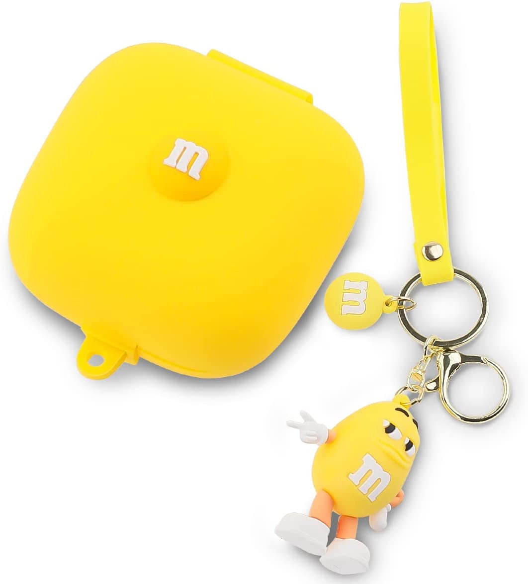 Fit Designed for Powerbeats Pro Earphone, Suublg Beats Powerbeats Pro Cartoon Silicone Headphones Case Cover and Cute Doll Keychain Full Body Anti-Lost Lanyard Protection Suublg