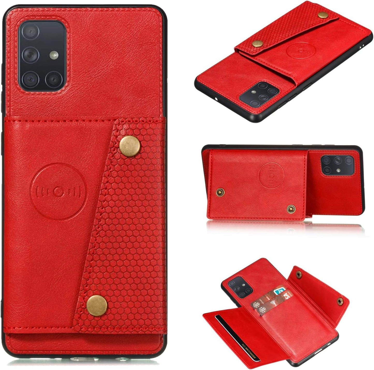 Compatible with Xiaomi Poco X3 GT Cover Case,Compatible with Xiaomi Redmi Note 10 Pro (China) 21061110AG PU Leather Stand Phone Case Cover Black Generic Red Compatible With Samsung Galaxy A22 4G / M32 / M22