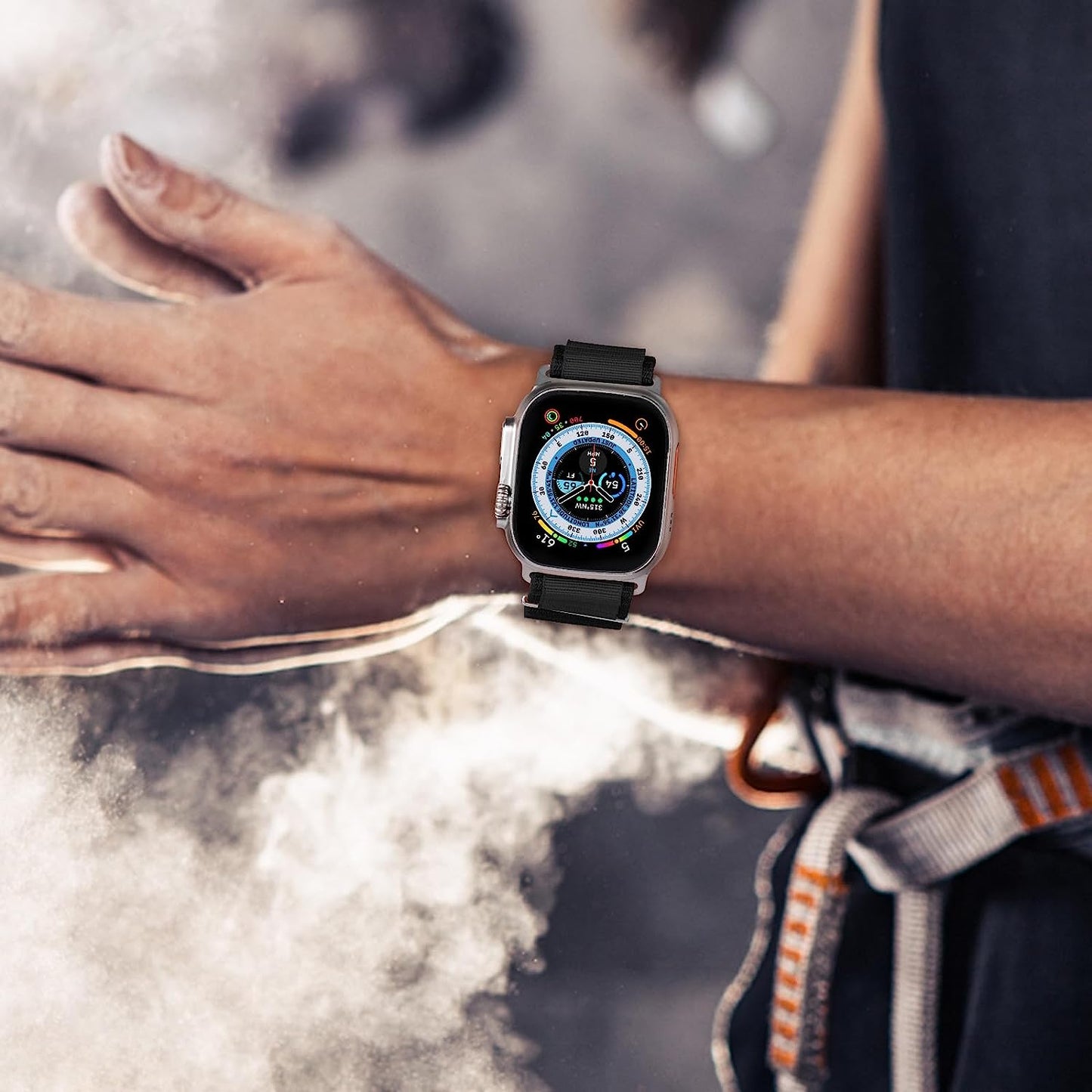 SVISVIPA 6 Pack Alpine Loop Bands Compatible with Apple Watch Ultra 49Mm 45Mm 44Mm 42Mm 41Mm 40Mm 38Mm, Nylon Sport Wristband for Men Women, Titanium C-Hook Strap for Iwatch Series 8 7 6 5 4 3 2 1 SE SVISVIPA