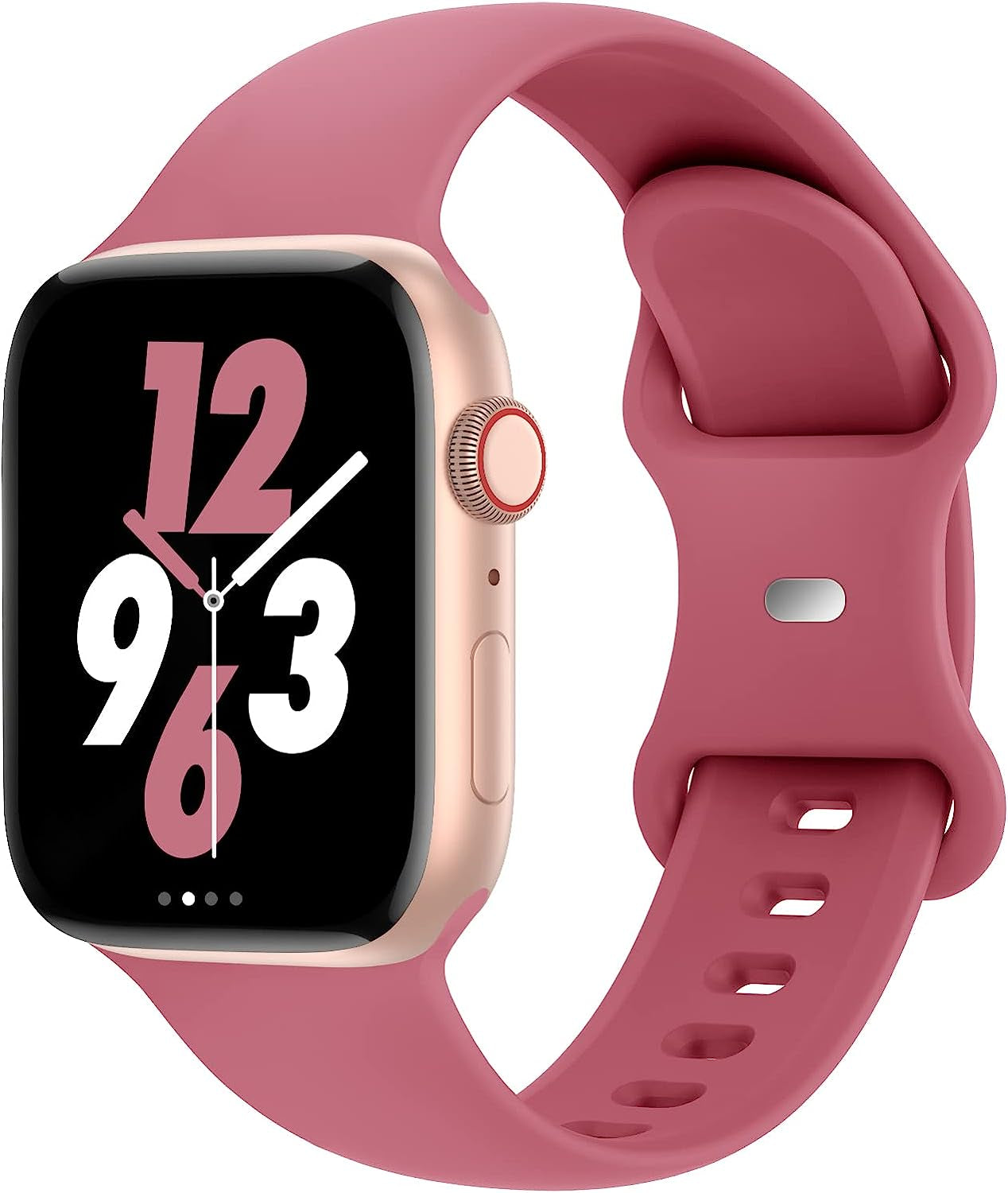 Acrbiutu Bands Compatible with Apple Watch 38Mm 40Mm 41Mm 42Mm 44Mm 45Mm 49Mm, Replacement Soft Silicone Sport Accessory Strap Wristbands for Iwatch Series Ultra 8/7/6/5/4/3/2/1 SE Women Men Acrbiutu B,Hibiscus 38/40/41mm M/L