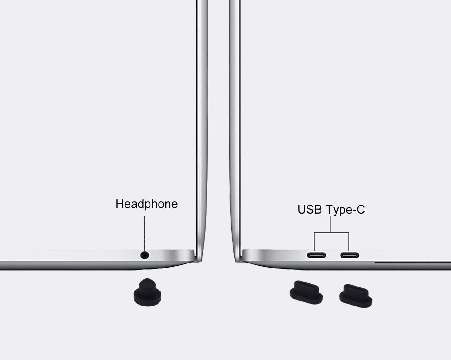 10PCS Dust Plugs Cover for Macbook Pro 14" 16" M2 M1,Macbook Air 13.6" 15.3" M2 A2681 M1 A2337 A2179 A1932 2022-2018,Macbook Pro 13 M1 M2 A2338/ Pro 15 A1707 A1990,Silicone USB C anti Dust Plug Caps DAMMOMKO