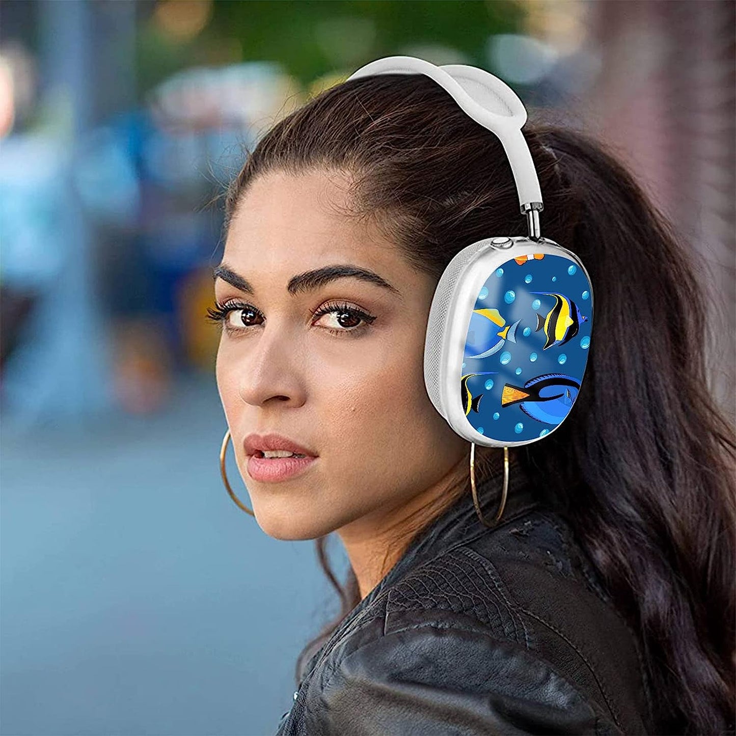 WINCHIHAN Printed Soft TPU Anti-Scratch Protective Case Cover Compatible with Airpods Max Headphones # AS0258 WINCHIHAN