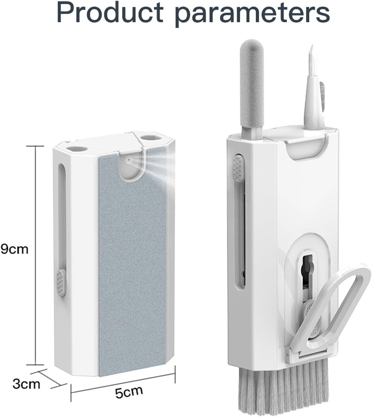 8 in 1 Electronic Cleaning Kit, Keyboard Cleaner Kit with Brush, Pen, Portable Multifunctional Cleaning Tools for PC Monitor, Earbud, Cell Phone, Laptop, Computer, Earphones (NO Fluid) RLTSW