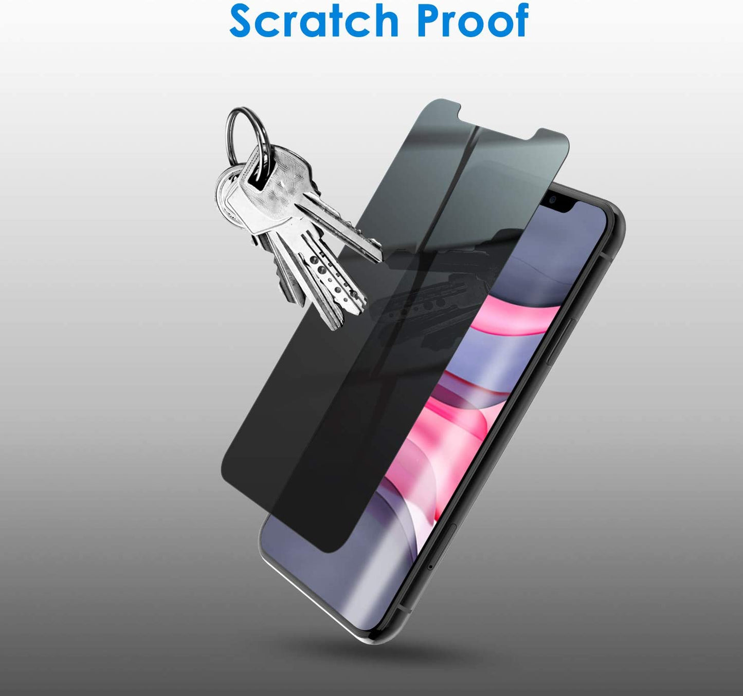 Jetech Privacy Screen Protector for Iphone 11 and Iphone XR 6.1-Inch, anti Spy Tempered Glass Film, 2-Pack JETech