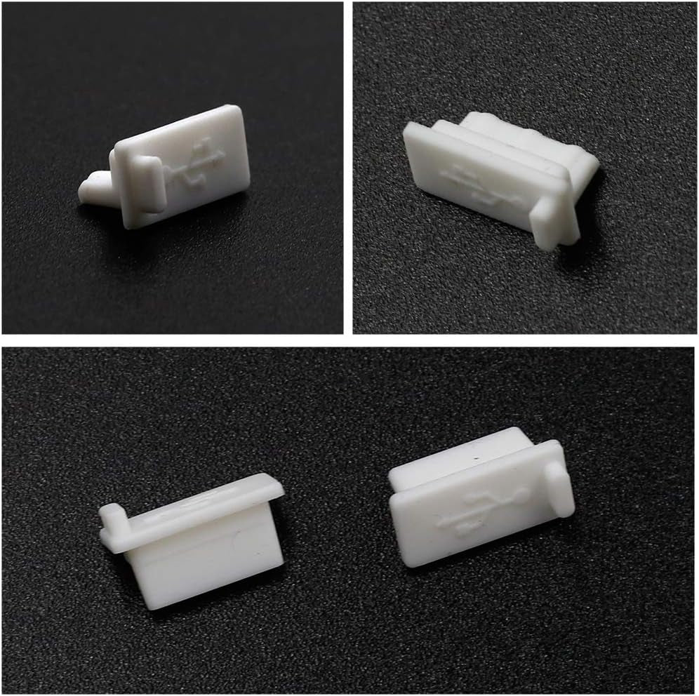 Yoohey 20PCS Silicone USB a Type Female anti Dust Cover Plug Protector Stopper Cover (White) Yoohey