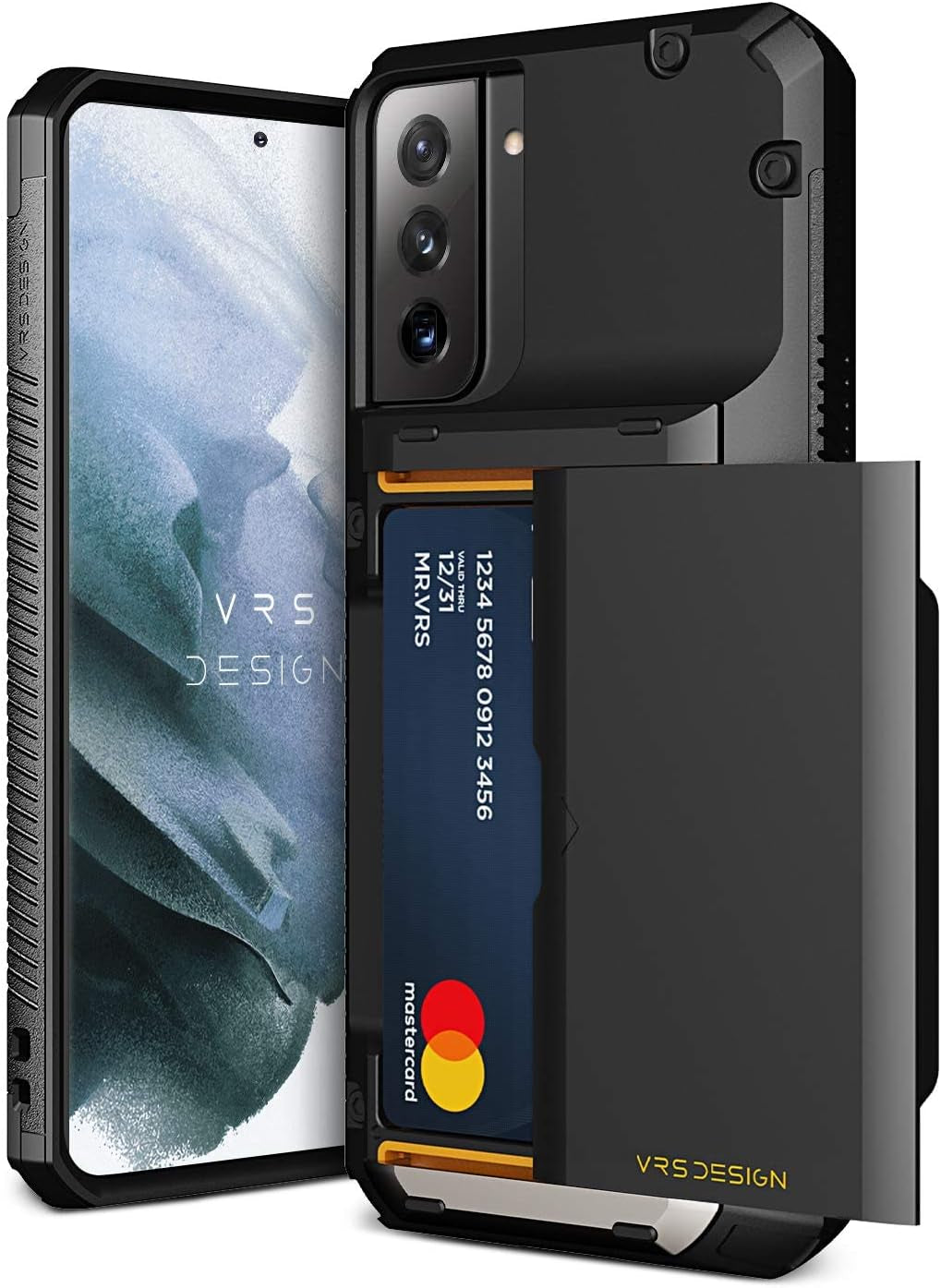 VRS DESIGN Damda Glide Pro Phone Case Compatible with Galaxy S21 plus 6.7 Inch (2021) Green VRS Design Black