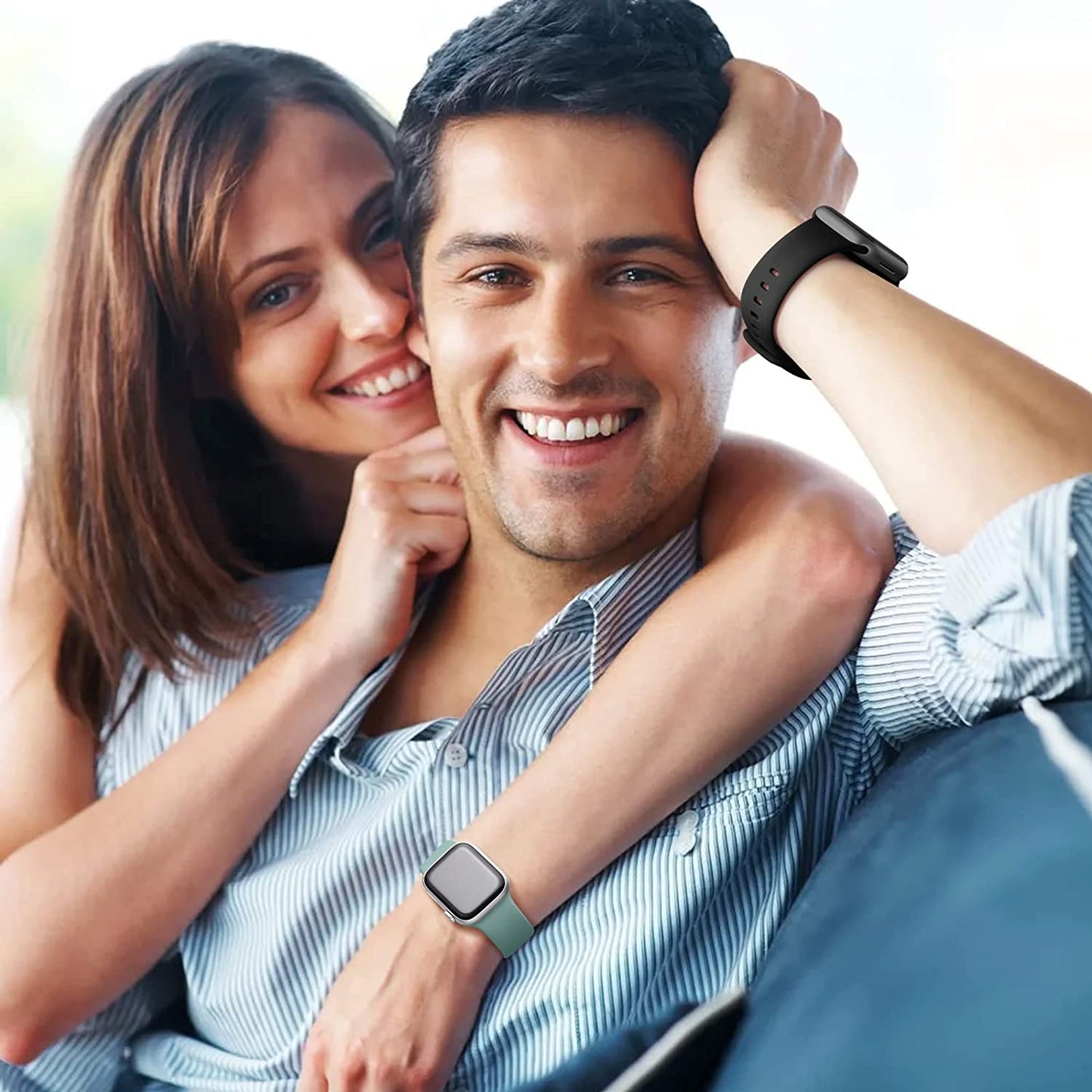 GEAK 15 Pack Compatible with Apple Watch Band 40Mm 38Mm 44Mm 42Mm 41Mm 45Mm 49Mm Women Men, Soft Silicone Sport Iwatch Bands Replacement Strap Compatible for Iwatch Series 8 7 6 5 4 3 2 1 SE Ultra GEAK