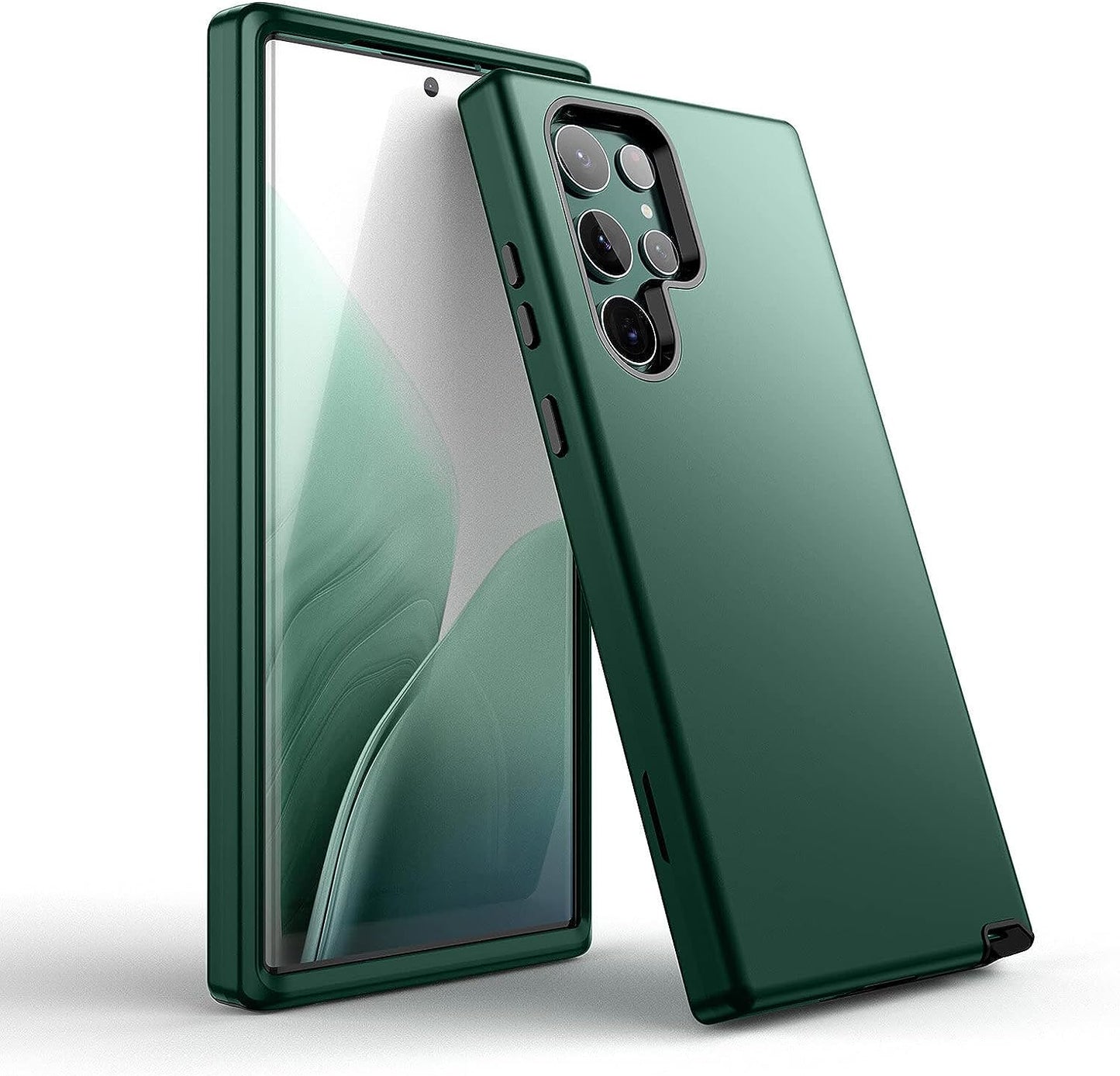 Welovecase for Samsung Galaxy S22 Ultra 5G Case, Cover 3 in 1 Full Body Heavy Duty Protection Hybrid Shockproof TPU Bumper Three Layer Protective Case for Samsung Galaxy S22 Ultra 6.8 Inch, Burgundy WeLoveCase Green