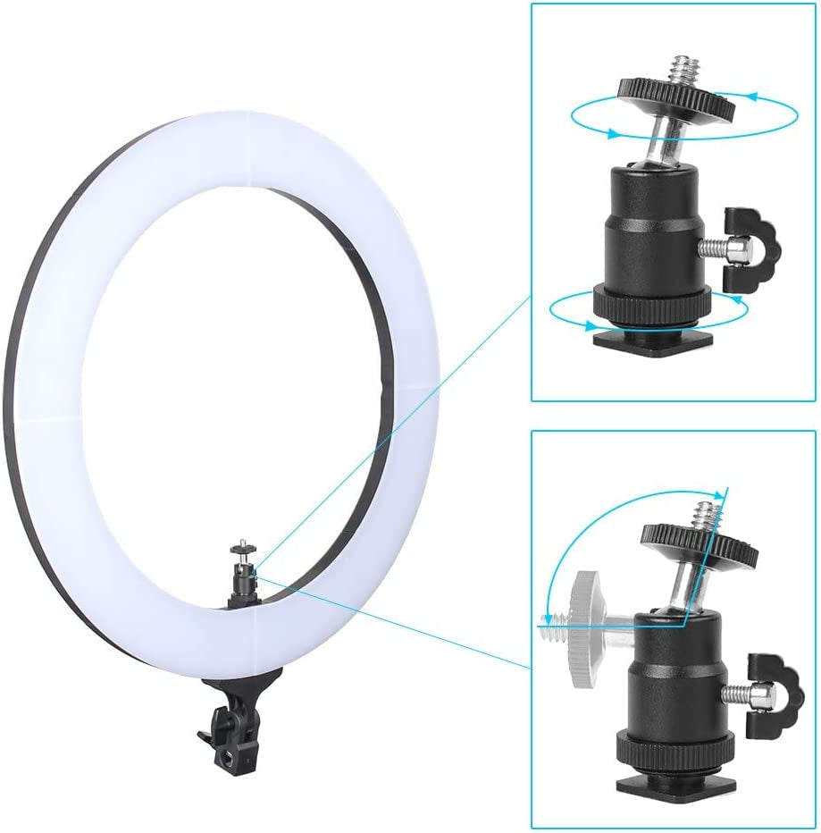 Zomei 18" Ring Light with Stand Dimmable LED Ring Light Bi-Color Selfie Halo Ring Light for Phone with Phone, Makeup Selfie Photography Ring Light for Youtube Video Shoot ZOMEi