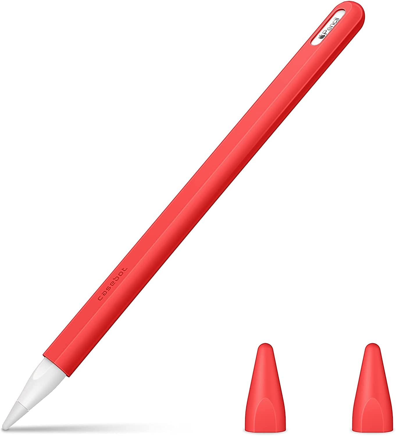 Fintie Silicone Sleeve for Apple Pencil 2Nd Generation, Light Pen Skin Case Cover Soft Protective Pencil Grip Holder with 2 Nib Covers Accessories, Lilac Purple FINTIE Red