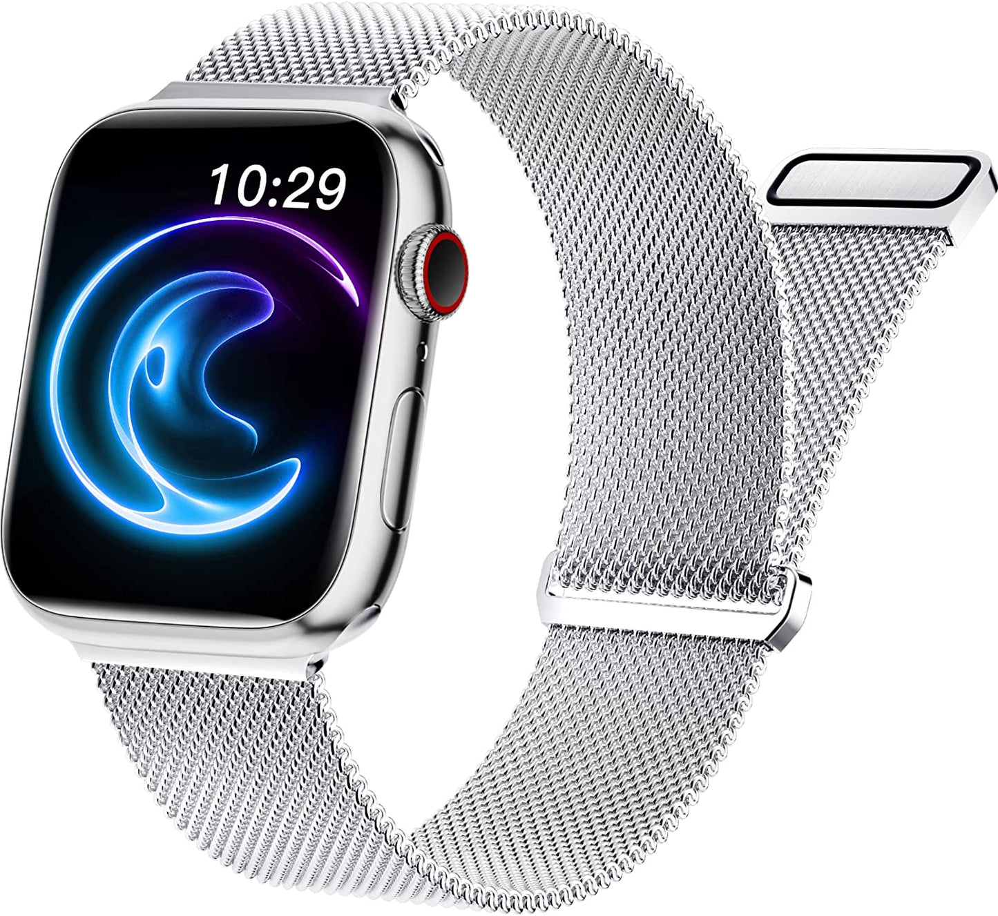 OYODSS Metal Bands Compatible with Apple Watch Band 49Mm 40Mm 38Mm 41Mm 42Mm 44Mm 45Mm Women Men, Magnetic Stainless Steel Loop Mesh Strap for Iwatch SE Ultra Series 8 7 6 5 4 3 2 1 Gold OYODSS Silver 38mm/40mm/41mm