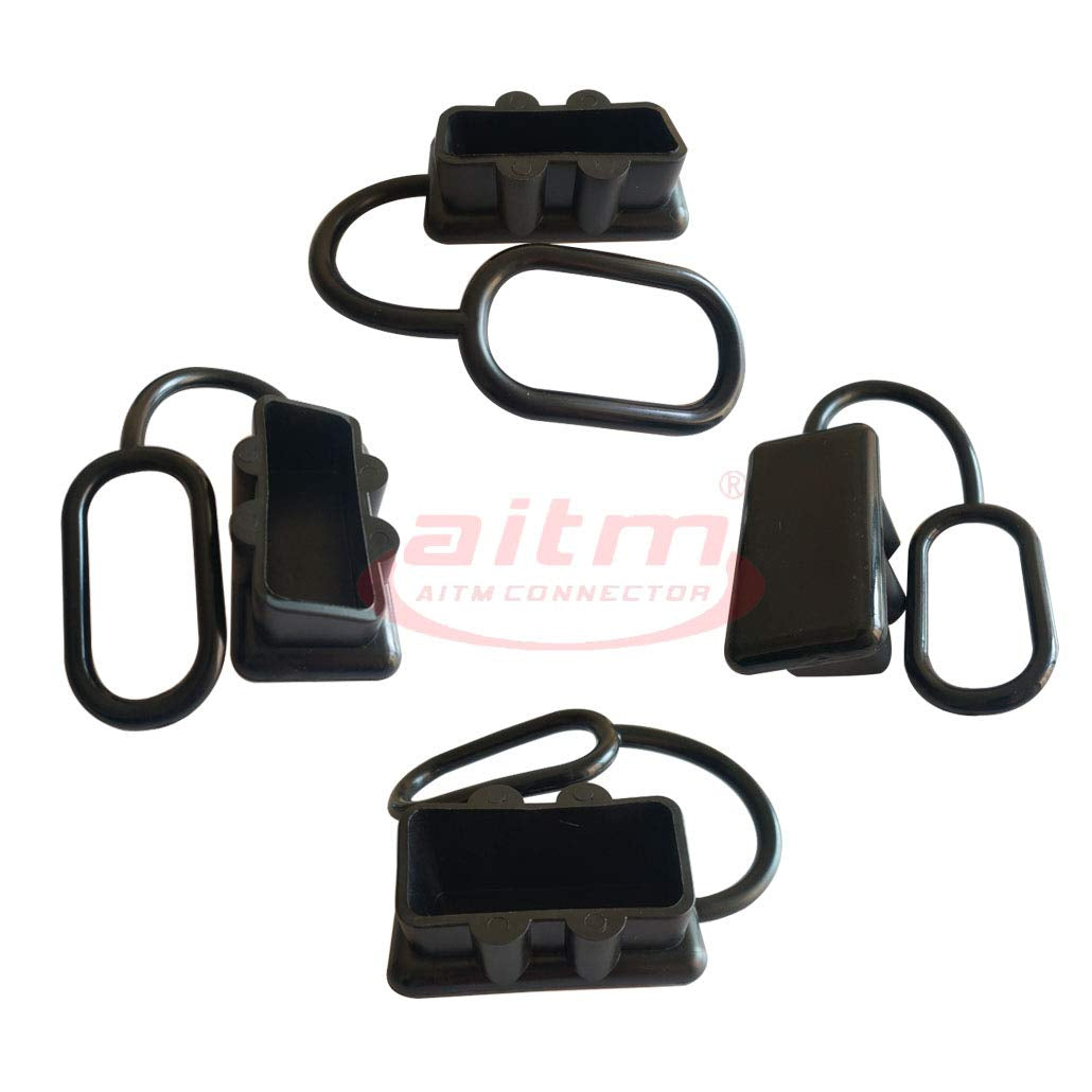 Dust Cover 2Pcs for 175A Power Connectors Black Rubber,Dustproof Plug Cover for 175A Battery Quick Connection Plug Connector Dent-de-lion