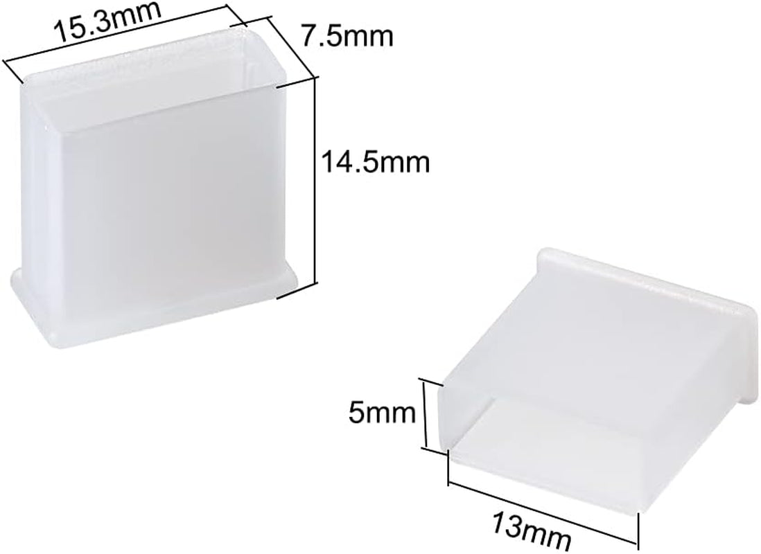 LAMPVPATH 20 Pcs USB Male Port Plug, USB Male anti Dust Cover Plug Protector Stopper Cap-White LampVPath