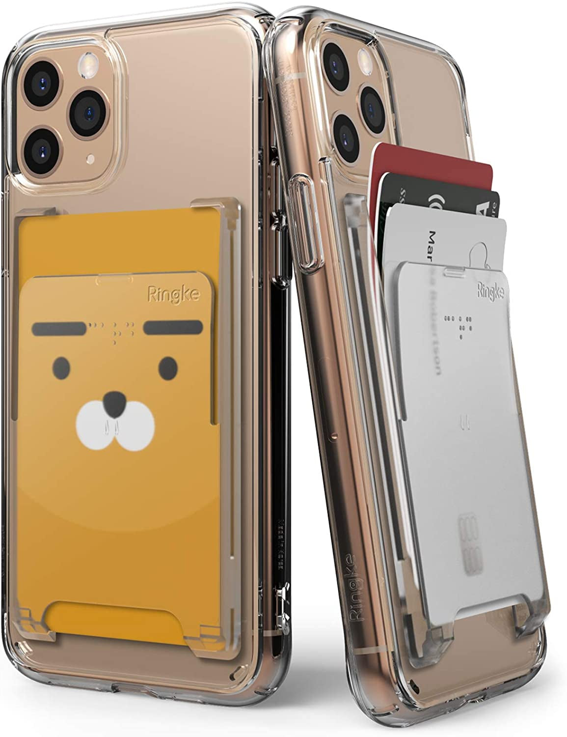 Ringke US VAR Slot Card Holder 1 Pack Rearth Clear Mist (Adhesive) Adhesive