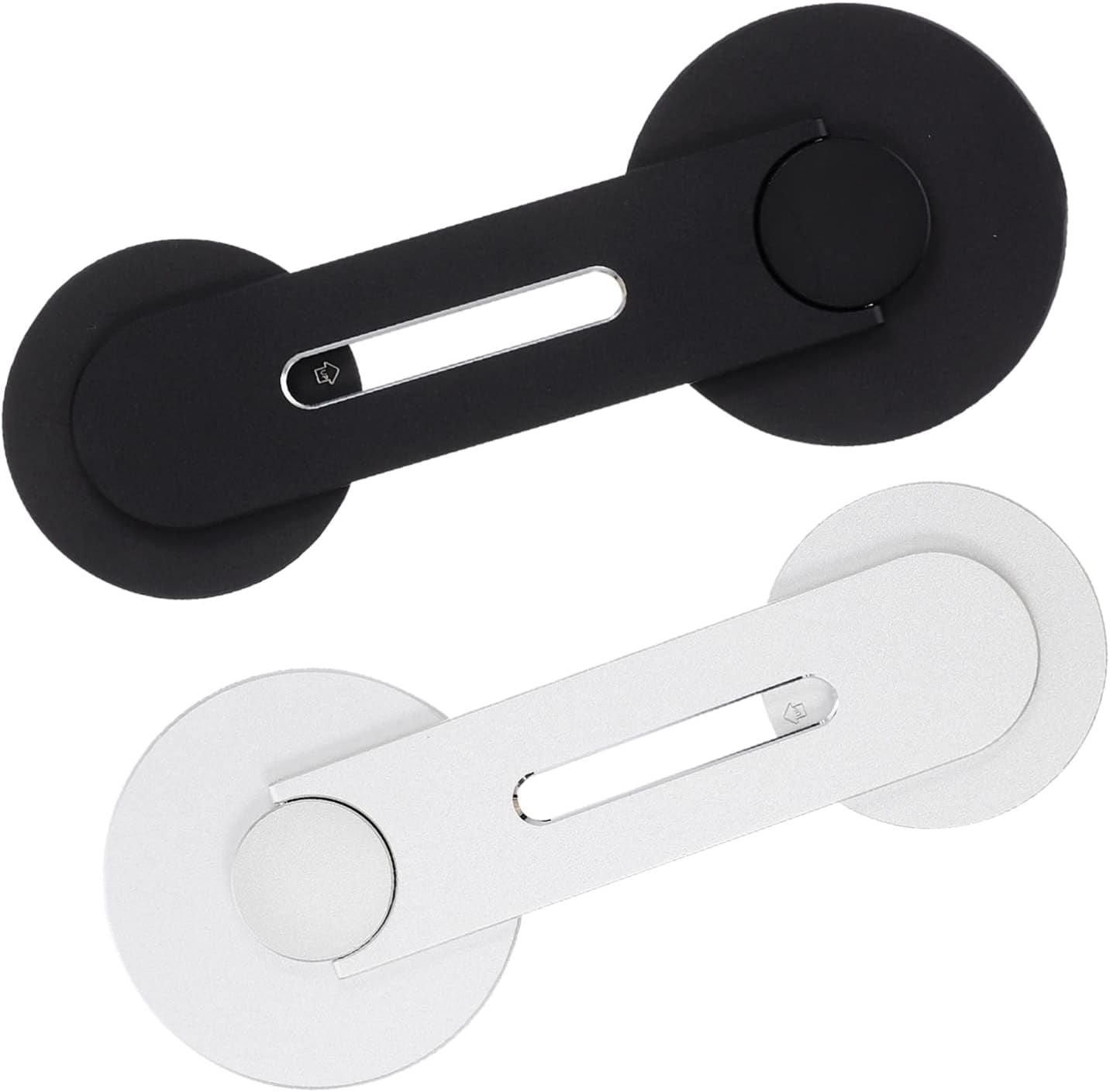 Laptop Phone Mount for Laptop, Slim Magnetic Phone Holder for Car Laptops Stand for Bed Monitors Foldable Computer Expansion Bracket Phone Mount for Car Accessories PartyKindom Black,Silver