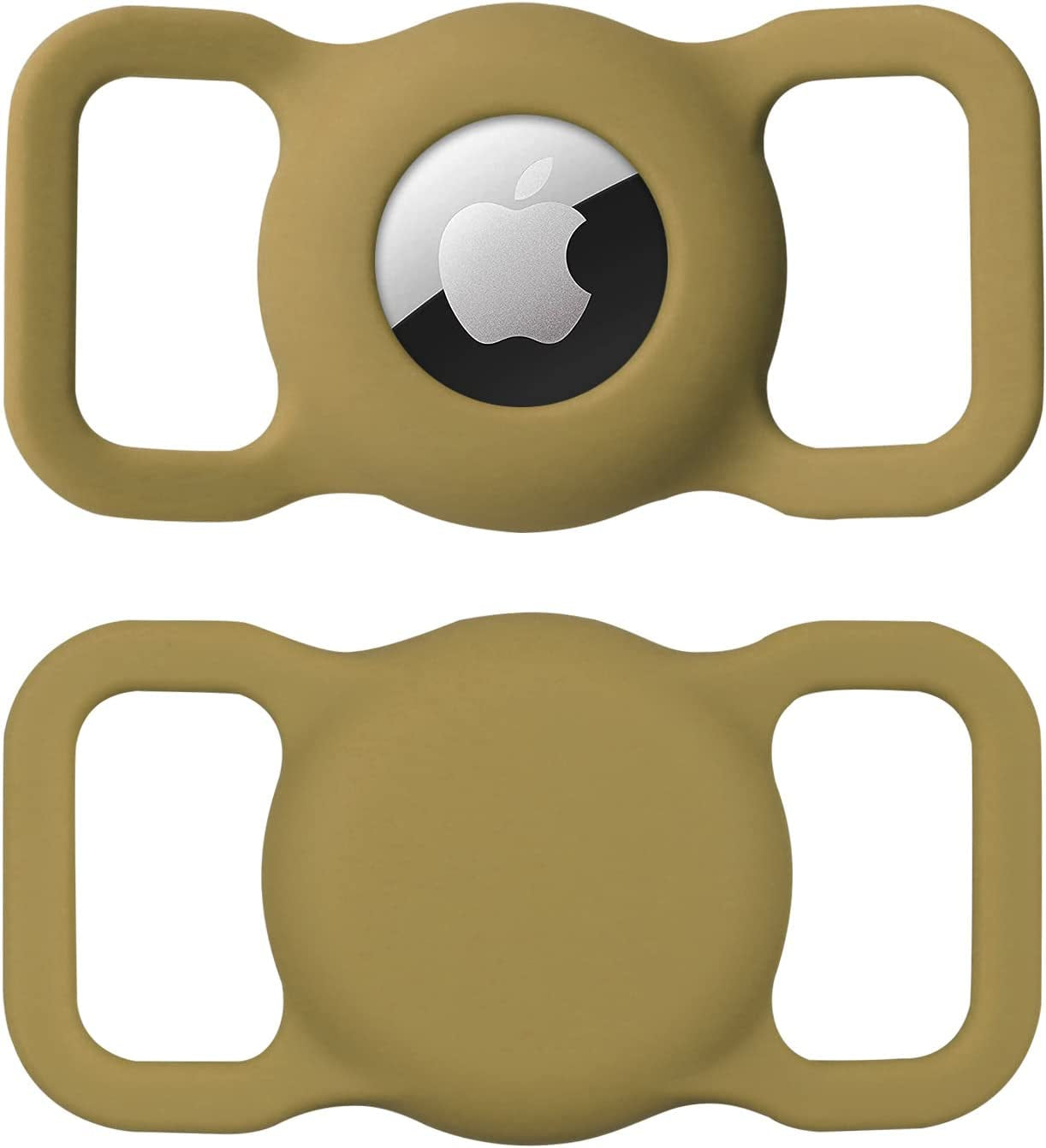 MOOGROU Dog Collar with Airtag Holder,Quick-Release Metal Buckle Heavy Duty Pet Collar for Small Medium Large Dogs,Premium Adjustable Nylon Airtag Dog Collar with Soft Neoprene Padded Comfy Brown 1.2" MOOGROU Brown:1PACK Airtag Holder Size 1-Width 1"