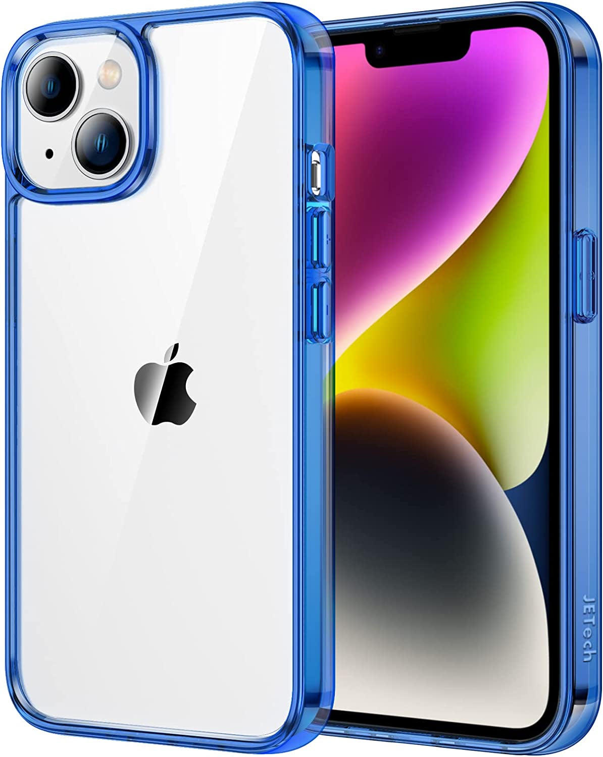 Jetech Case for Iphone 14 plus 6.7-Inch, Shockproof Phone Bumper Cover, Anti-Scratch Clear Back (Black) JETech Blue