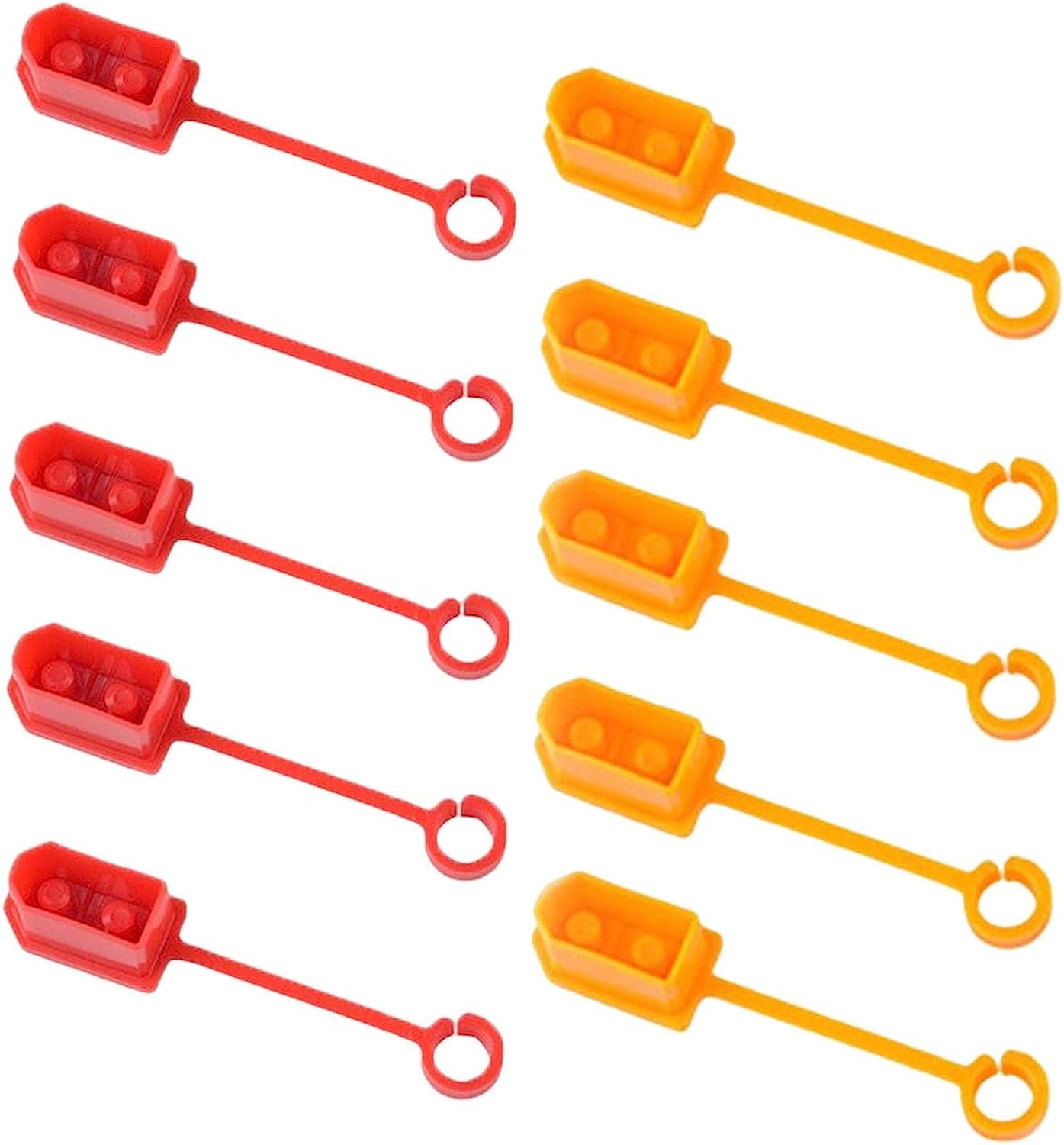 Yiju XT60 Male Female Plug Dust Protector Plug Protective Cover for Lipo Battery , Red YIJU Red and Yellow