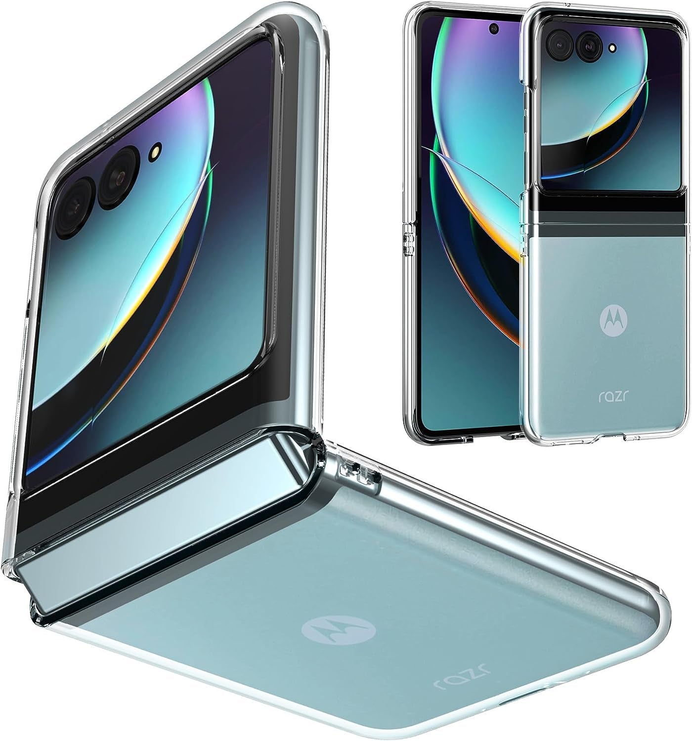 Foluu Case for Motorola Razr+ 2023, Moto Razr+ 2023 Phone Case Clear, Hard PC Back Bumper Protective Shockproof Scratch Resistant Case for Motorola Razr plus 2023 (Crystal Clear) Foluu