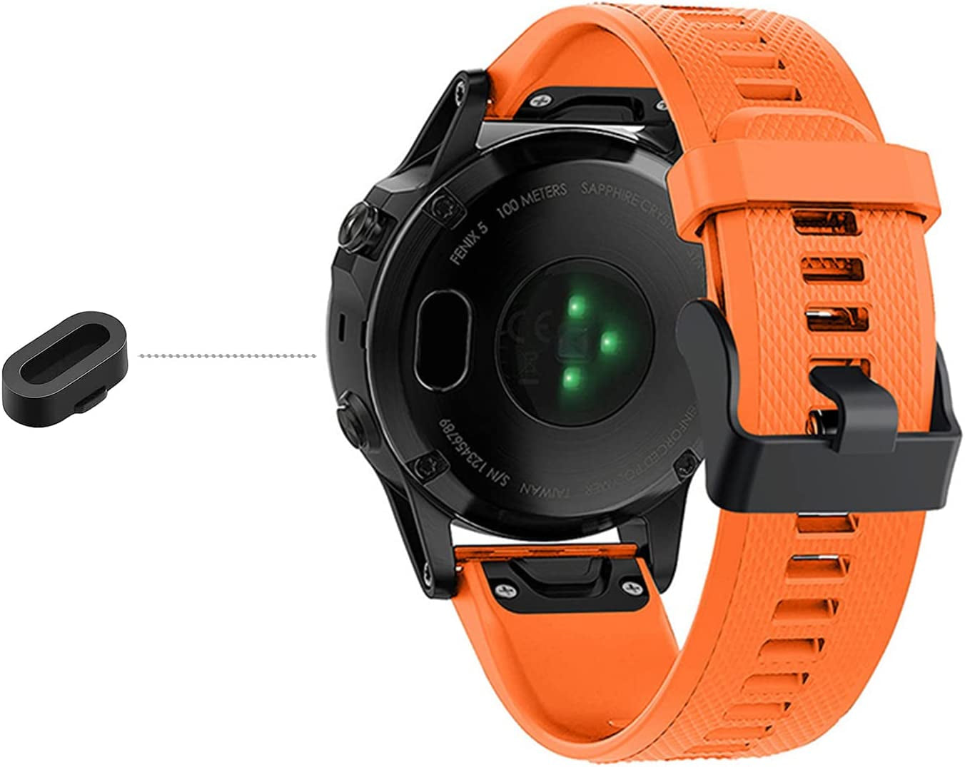 CFDXK Silicone Dust Plug Anti-Dust Plugs Compatible with Fenix 7/7S/7X 5/5S/5X Plus/6S 6 6X Smartwatch, Charger Port Protector (Pack 10) CFDXK