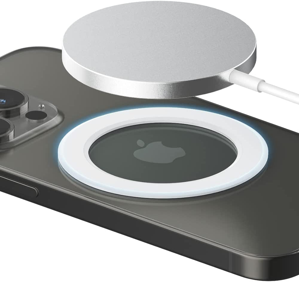 Sinjimoru Ring Magnetic Plate for Magsafe Stickers, Slim Magnetic Plate for Magsafe Charger & Magsafe Accessories for All Smartphones & Iphone 12/13 and 14 Series. M-Plate Black Sinjimoru Co, Ltd M-Ring Plate White