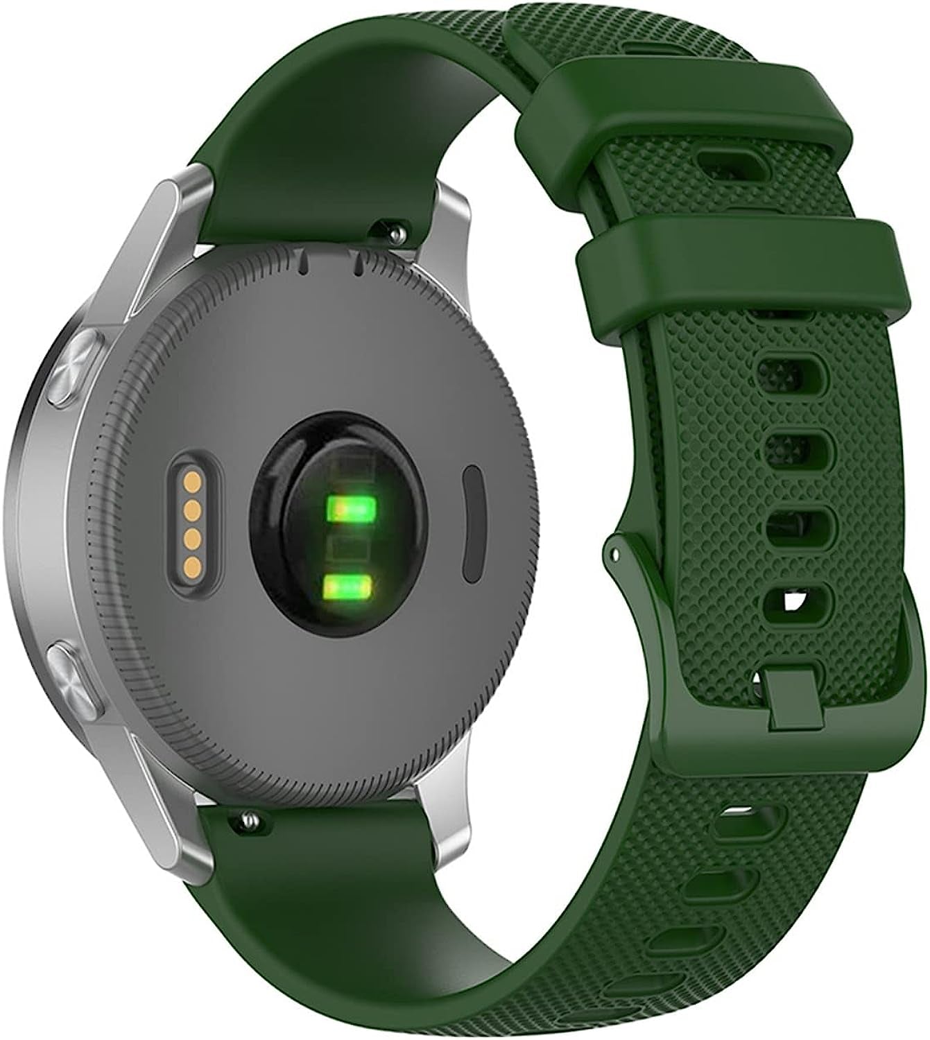 SNKB 18 20 22Mm Watch Band for Garmin Venu Vivoactive 3 Vivomove HR Silicone Wristband Strap Vivoactive4 4S Forerunner 245 645 SNKB Army Green 18mm Universal