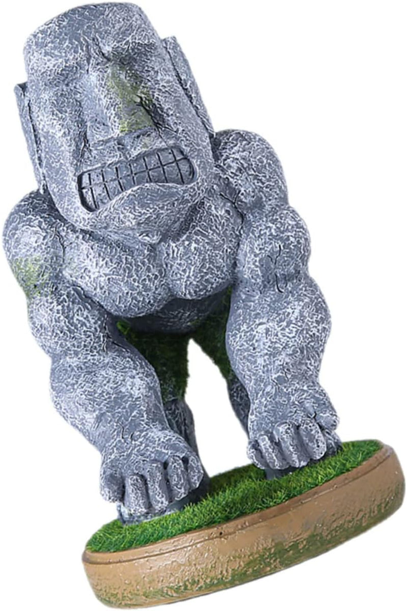 Cabilock 2Pcs Controller Smartphones Ornament Game Gaming Decor Unique Monolith Phone Head Headphone Moai All Accessories Decorative Handle Craft Wear-Resistant Accessory Novel Cell Stone Cabilock Green,grey 20X11CM