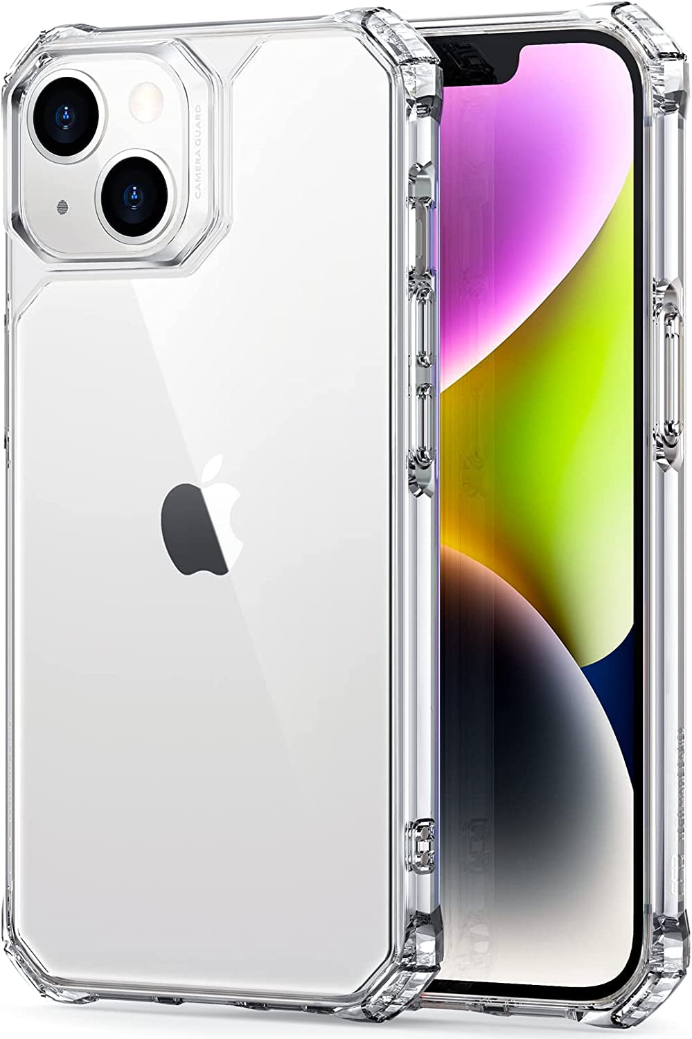 ESR for Iphone 13 Case/Iphone 14 Case Clear, Military-Grade Protection, Shockproof Air-Guard Corners, Yellowing-Resistant Acrylic Back, Phone Case for Iphone 14/Iphone 13, Air Armor Case,Frosted Black Electronic Silk Road Corp Clear