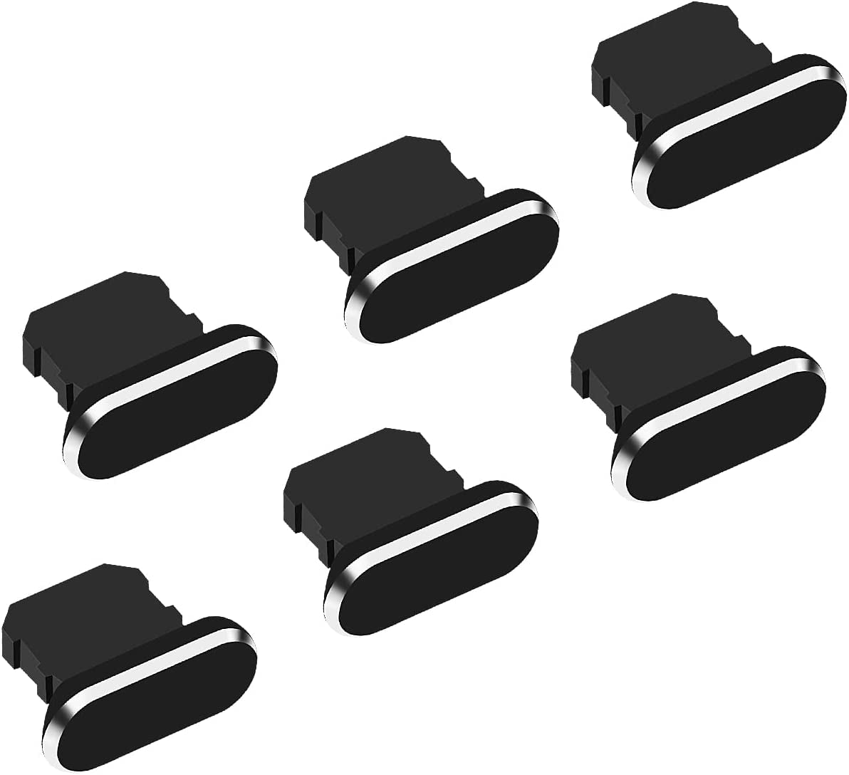 WLLHYF Phone anti Dust Plugs, 6 PCS Charger Port Dust Cover Port Caps Protectors for Most Smartphones and Micro Charging Port Speaker anti Dust Protection Cover Kit WLLHYF