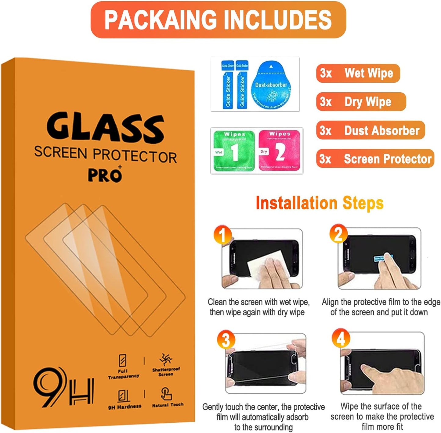 KKEIKO 3 Pack Screen Protector Compatible with LG G7 Thinq, Tempered Glass Screen Protector for LG G7 Thinq, Case Friendly, 9H Hardness, Scratch Resistant KKEIKO