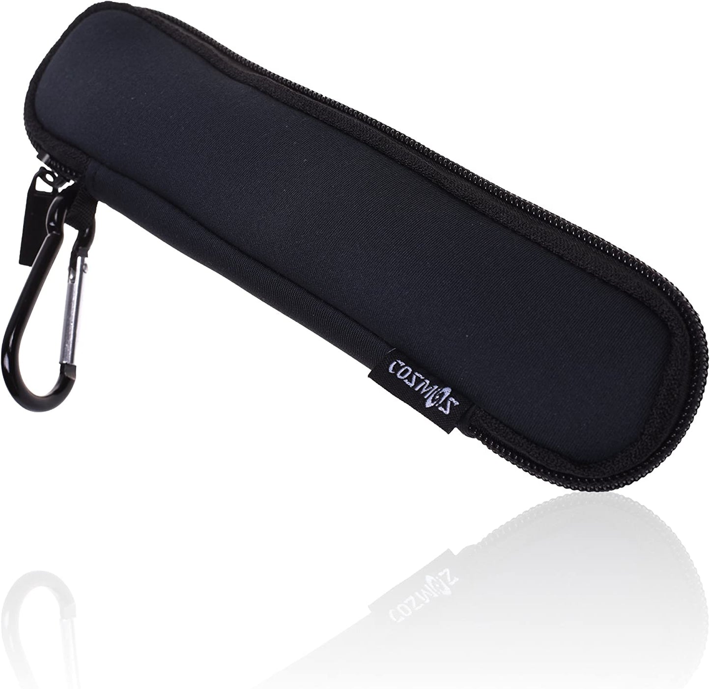 Cosmos Black Color EVA Hard Shell Stylus Pen Pencil Case Holder Compatible with Apple Pencil, Wacom Stylus Executive Fountain Pen, Ballpoint Pen, Stylus Touch Pen Cosmos Neoprene Pencil Case with Carabineer