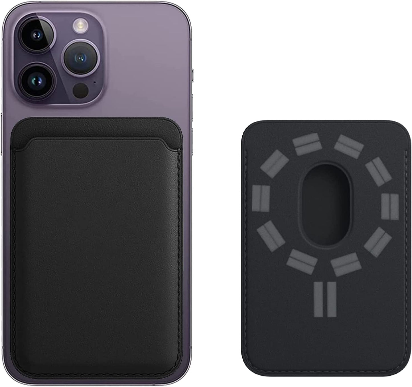 AIZHEM Magnetic Wallet for Iphone, Magnetic Leather Card Holder for Apple Magsafe, Mag Safe Cardholder Compatible with Iphone 12/13 Mini/Pro/Pro Max, Iphone 14 Series and Magsafe Case, Ink Blue AIZHEM Midnight Black