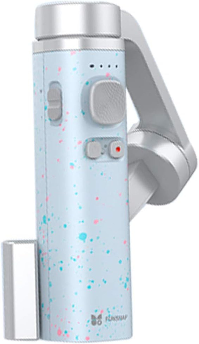 3-Axis Rotated Gimbal Stabilizer Large-Angle Extendable Cell Phone Stabilizer for Youtuber Live Video Shooting Gimbal Stabilizer for Phone Qksky