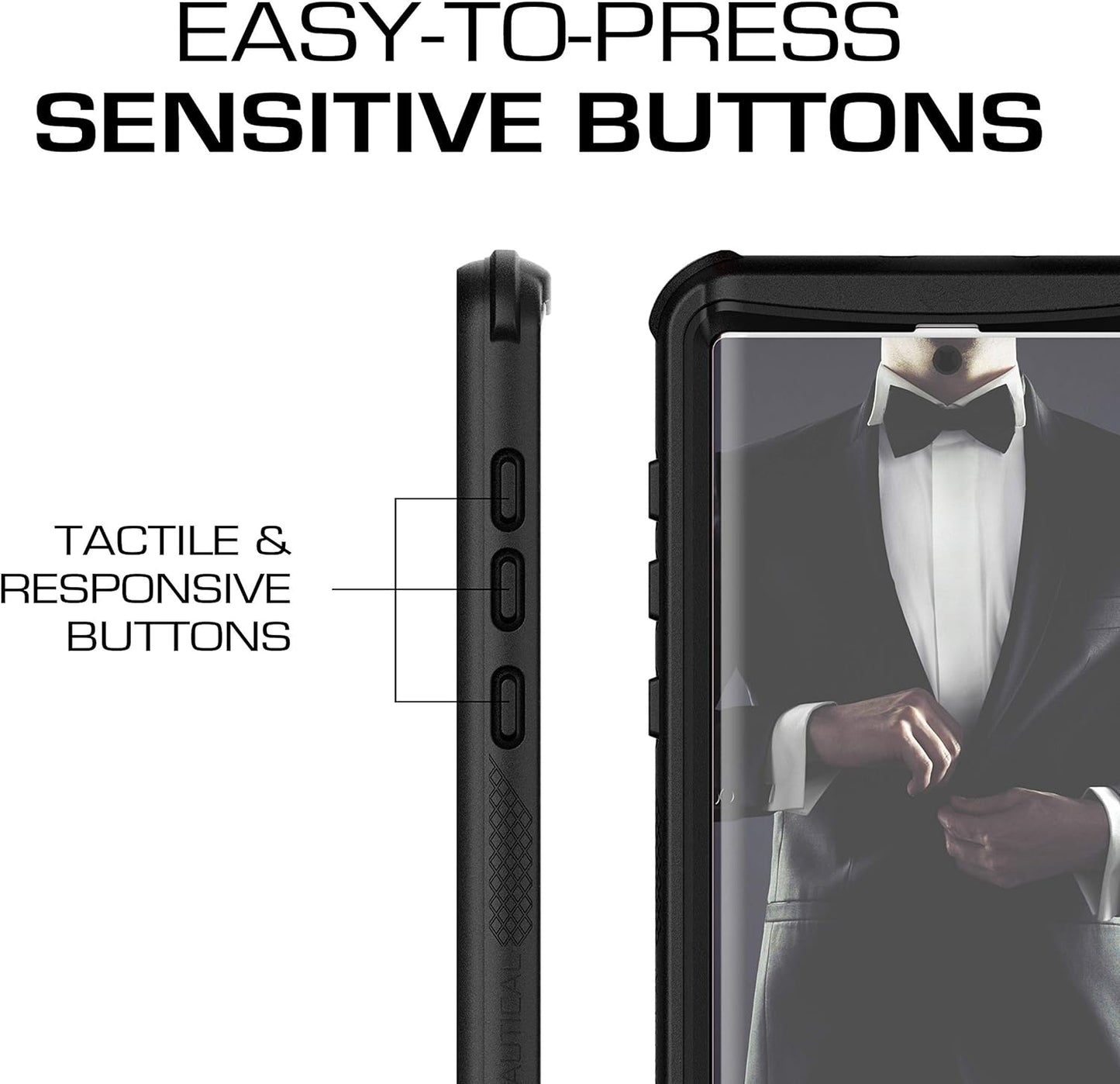 Ghostek Nautical Waterproof Galaxy Note 10 Case with Screen Protector Super Rugged Extreme Heavy Duty Protection Tough Full Body Underwater Watertight Seal for 2019 Galaxy Note 10 (6.3 Inch) - (Black) Ghostek