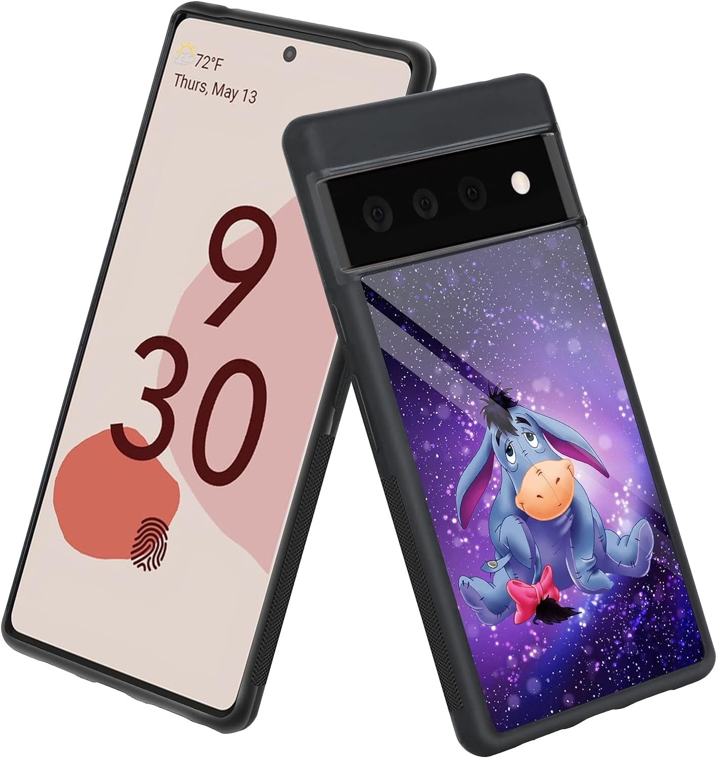 Cartoon Case for Google Pixel 6 Pro Case Cute Stitch Cartoon Character Pattern Tire Anti-Slip Anti-Scratch Design TPU +PC Shockproof Protection Bumper Black Cover for Google Pixel 6 Pro (2021) cuwana Eeyore