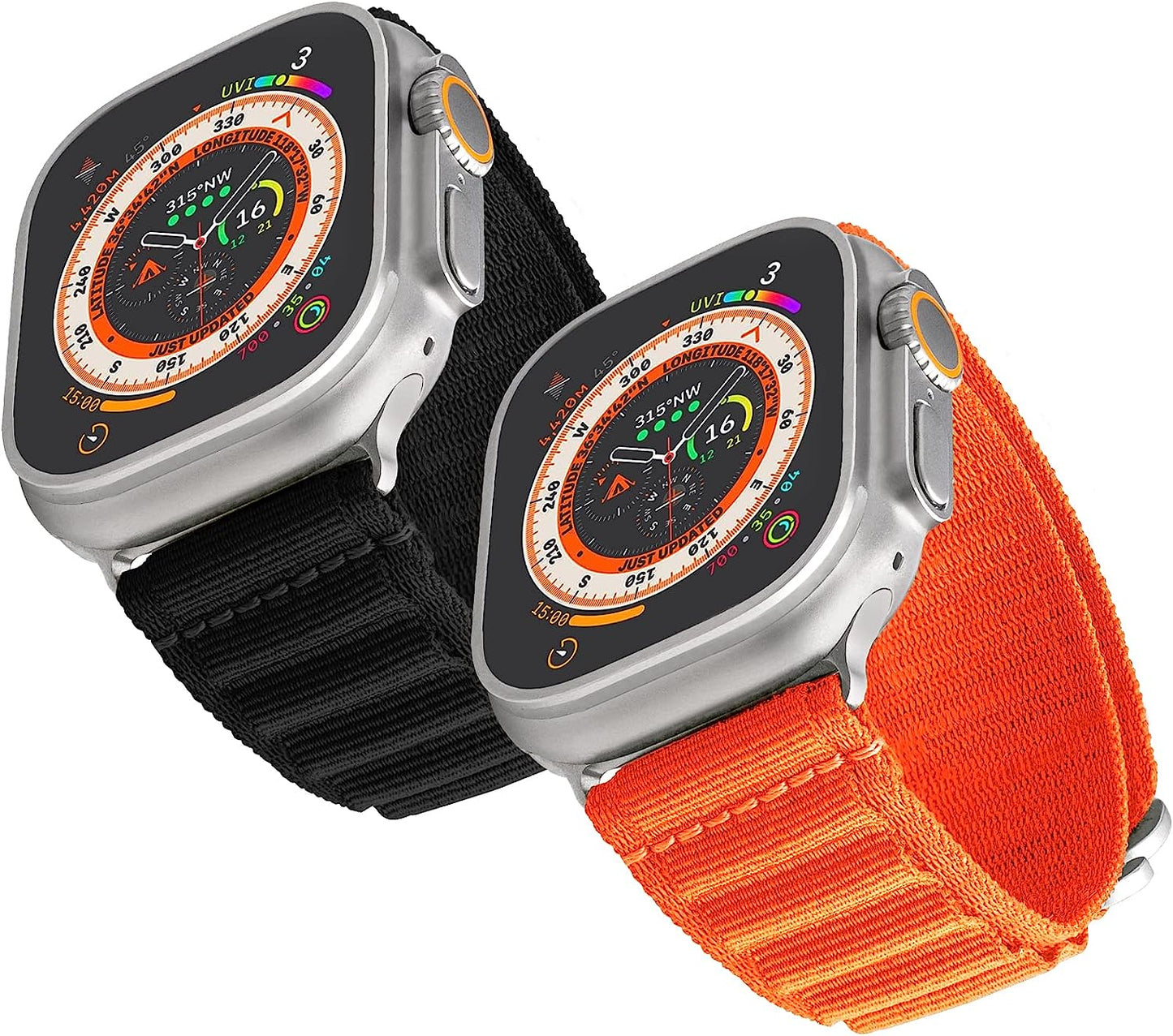 Merlion Sport Band for Apple Watch Band 38Mm 40Mm 41Mm 42Mm 44Mm 45Mm 49Mm, Soft Silicone Bands for Iwatch Bands for Women, for Iwatch Ultra 8 7 SE 6 5 4 3 2 1 Merlion Black+Orange 38/40/41mm