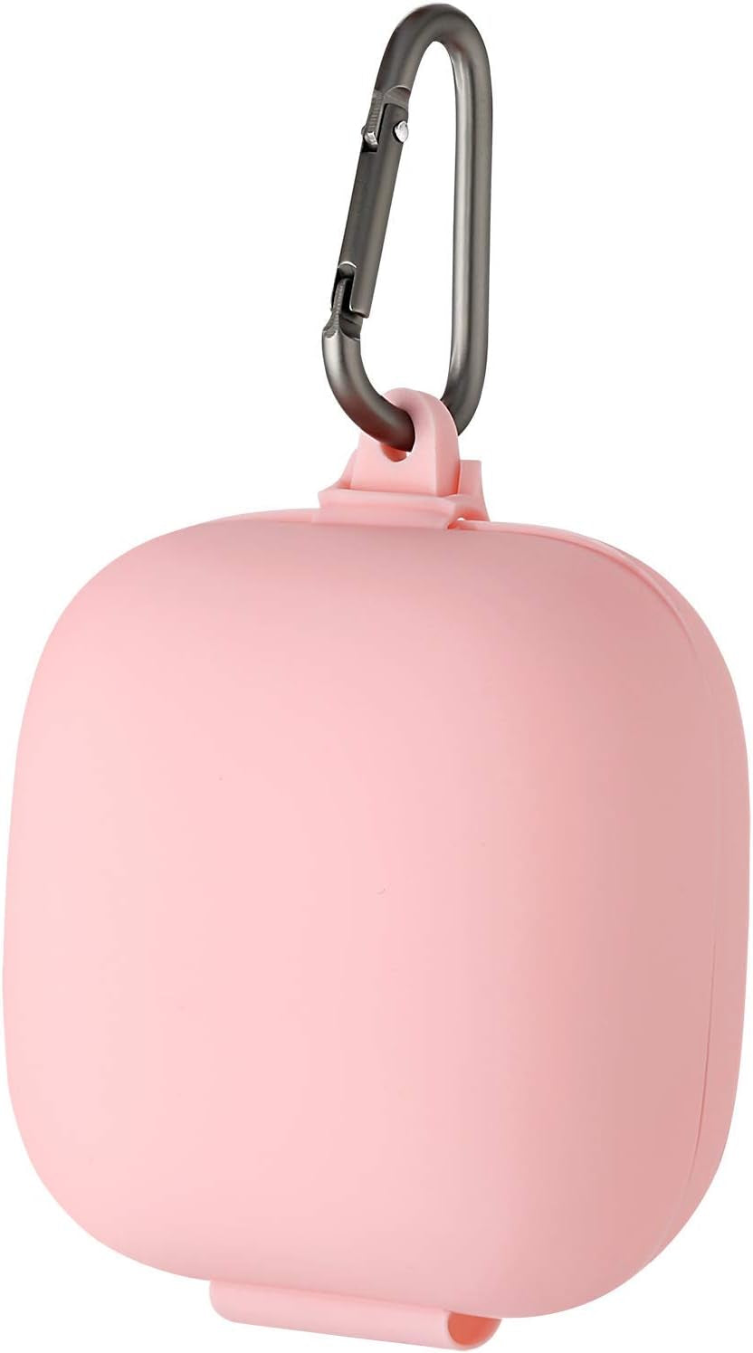 Saharacase Silicone Protective Case for Beats by Dr. Dre Powerbeats Pro with Carabiner Clip Rugged Protection Antislip Grip Easy Carrying Slim (Black) ZERODAMAGE SAHARA CASE Pink