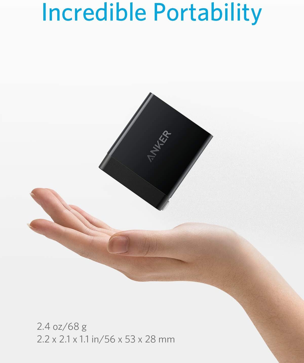 Quick Charge 3.0, Anker 18W Wall Charger (Quick Charge 2.0 Compatible) Powerport+ 1 for Wireless Charger, Galaxy S10E/S10/S9, Note 9/8, LG G7, Iphone and More (USB-A to USB-C Cable Included) Anker