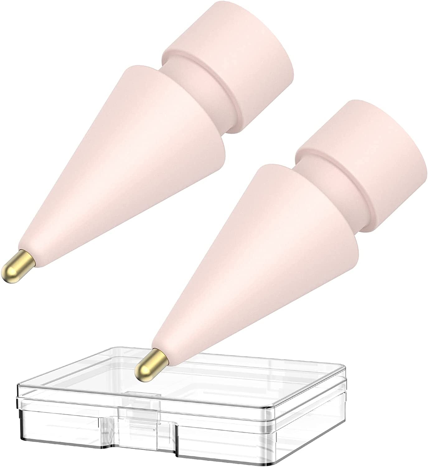 Delidigi 2 Pack Pencil Tips for Apple Pencil 2Nd Gen and 1St Gen, Upgraded Metal Wear-Resistant Pen like Tips, Fine Point Precise Control Tips for Apple Pencil (White 1.3Mm) Delidigi Pink 1.8mm