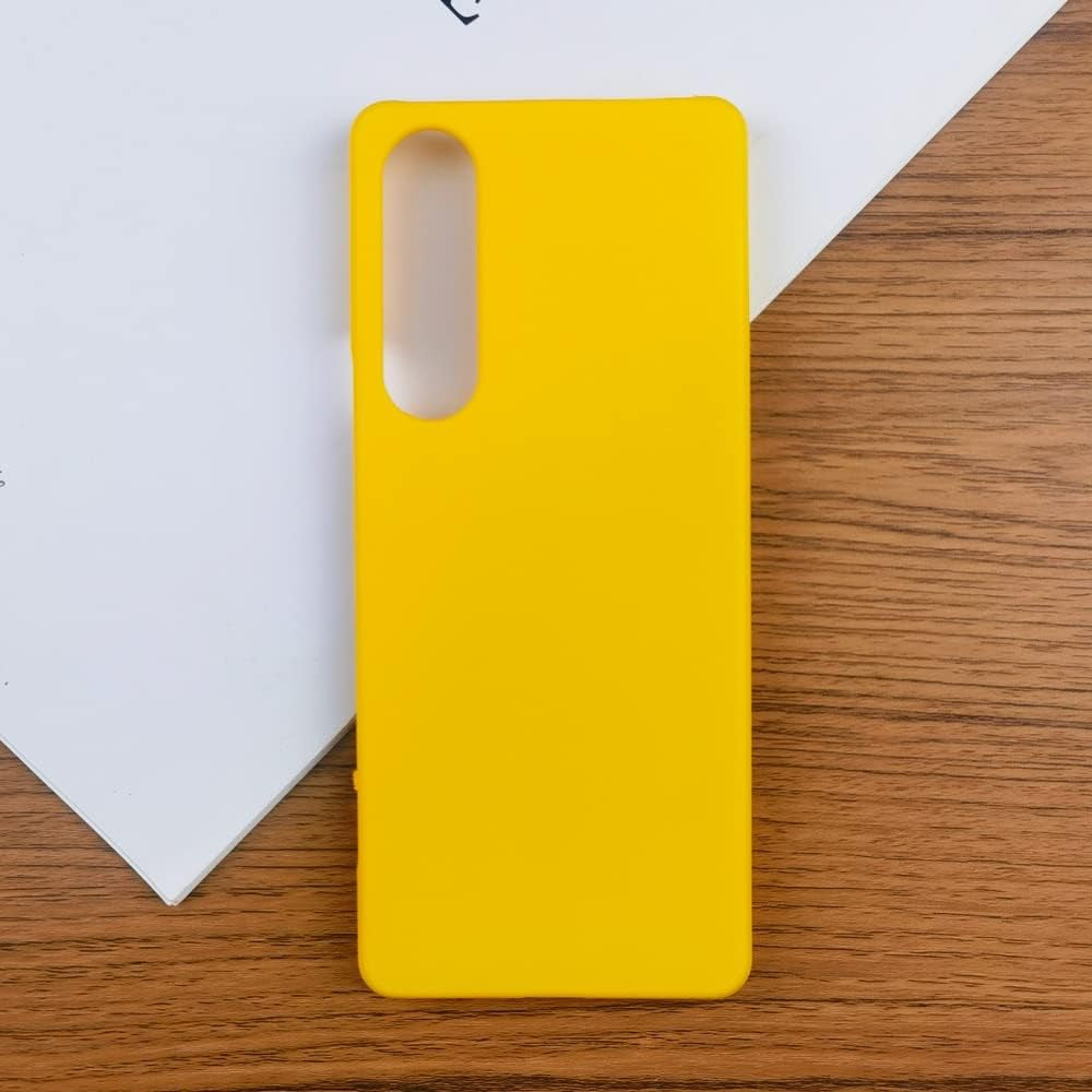 Ultra-Thin Smooth Matte PC Case for Sony Xperia Xp 1 10 V 1V 10V Anti-Fingerprint Hard Protective Back Cover (Transparent,Xperia 1 V) HANPINYOU Yellow Xperia 1 V