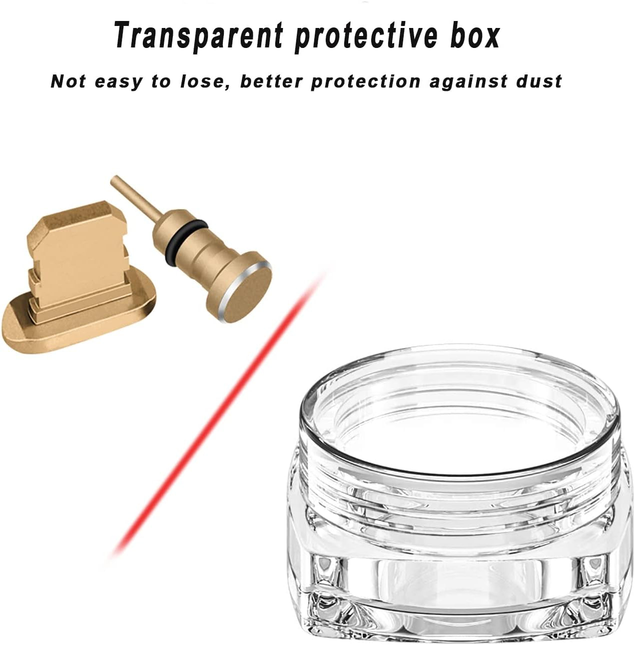 4 Pack anti Dust Plug Set Compatible with Iphone 13 12 Mini Pro Max 11 X XS XR 8 7 plus Ipad, Charging Port Cover Metal Anti-Dust Pluggy and Earphone Jack Devices with Easy Storage Box CKANDAY