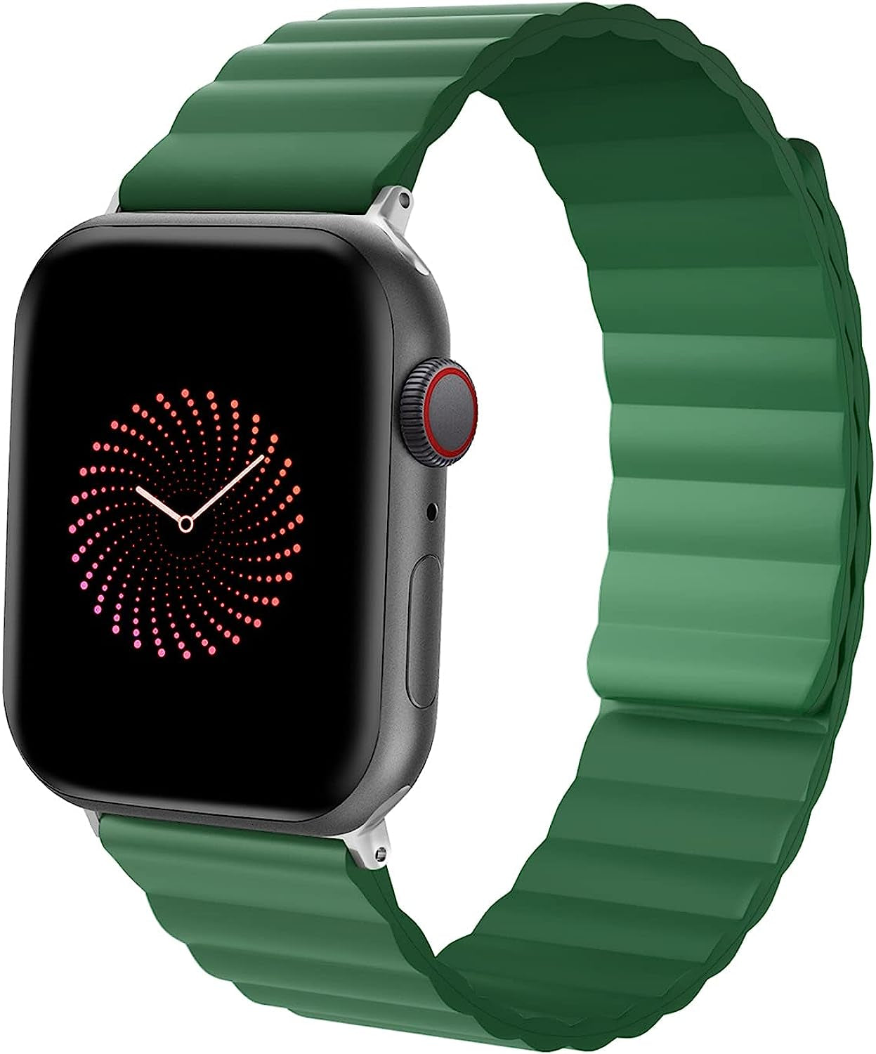 ALTOUMAN Compatible with Apple Watch Band 38Mm 40Mm 41Mm 42Mm 44Mm 45Mm, Compatible for Iwatch Series 7/6/5/4/3/2/1/SE, Magnetic Bands Compatible for Apple Watch Bands for Women Men, Black ALTOUMAN Green 42/44/45mm