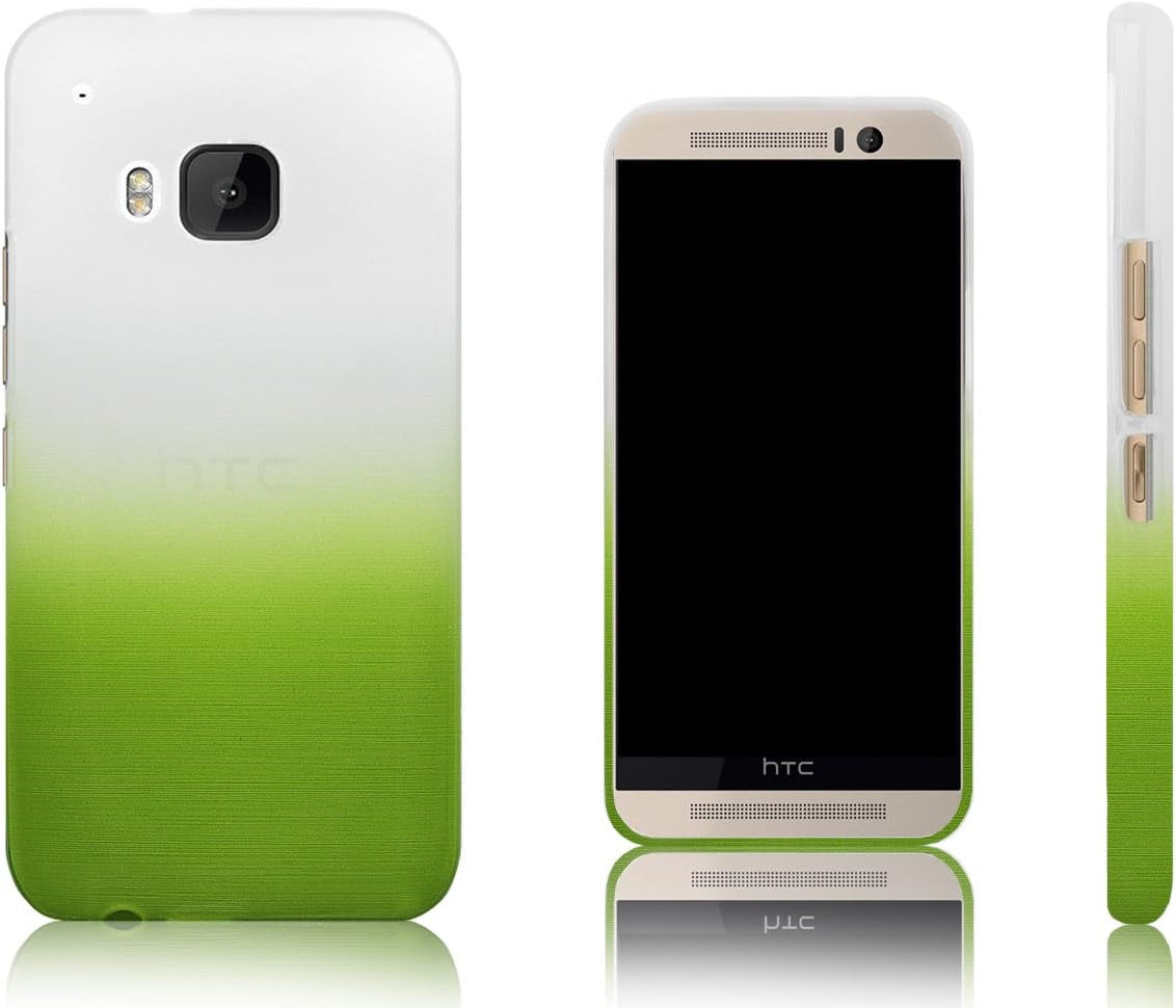 Xcessor Transition Color Flexible TPU Case for HTC One M9 (HTC One Hima). with Gradient Silk Thread Texture. Transparent/Gold Accessory Department Transition / Green