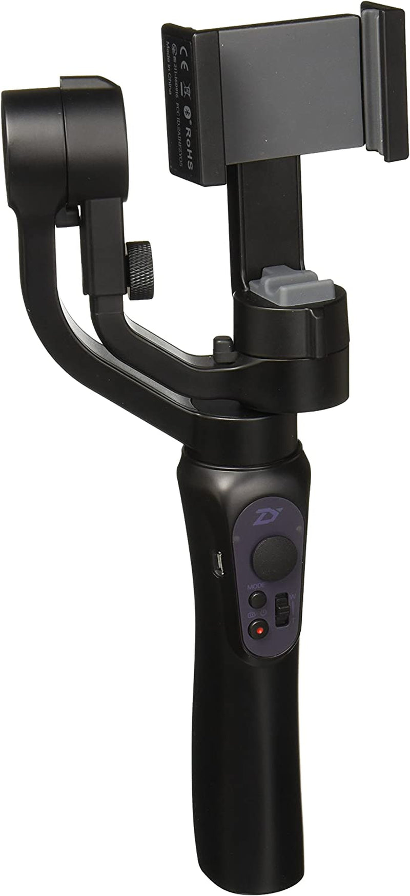 Zhiyun Smooth-Q (Black) 3-Axis Handheld Gimbal Stabilizer for 6" Smartphones (Max Weight 200Grams/7.05 Ounces) Zhiyun