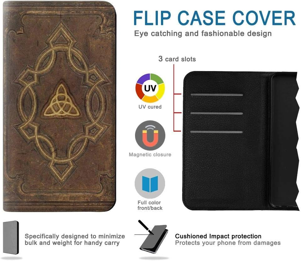 RW3219 Spell Book Cover PU Leather Flip Case Cover for LG V30, LG V30 Plus, LG V30S Thinq, LG V35, LG V35 Thinq jjphonecase