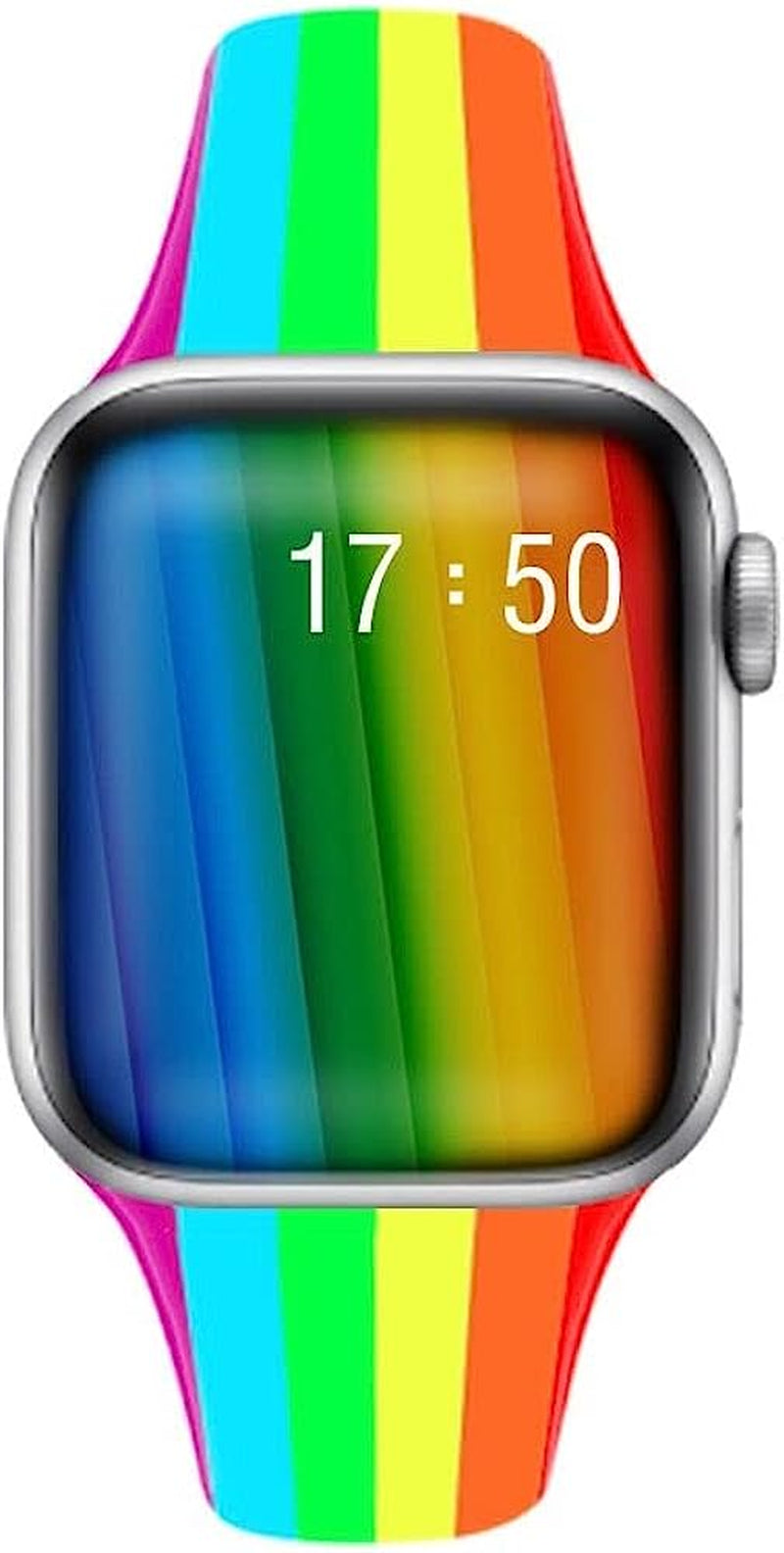 Brigtlaiff Iwatch Bands Compatible with Apple Watch Band 38Mm 40Mm 41Mm for Women Men Girls, Cute Print Soft Silicone Sport Strap Replacement Wristband for Iwatch 8/7/6/5/4/3/2/1/SE Brigtlaiff Rainbow